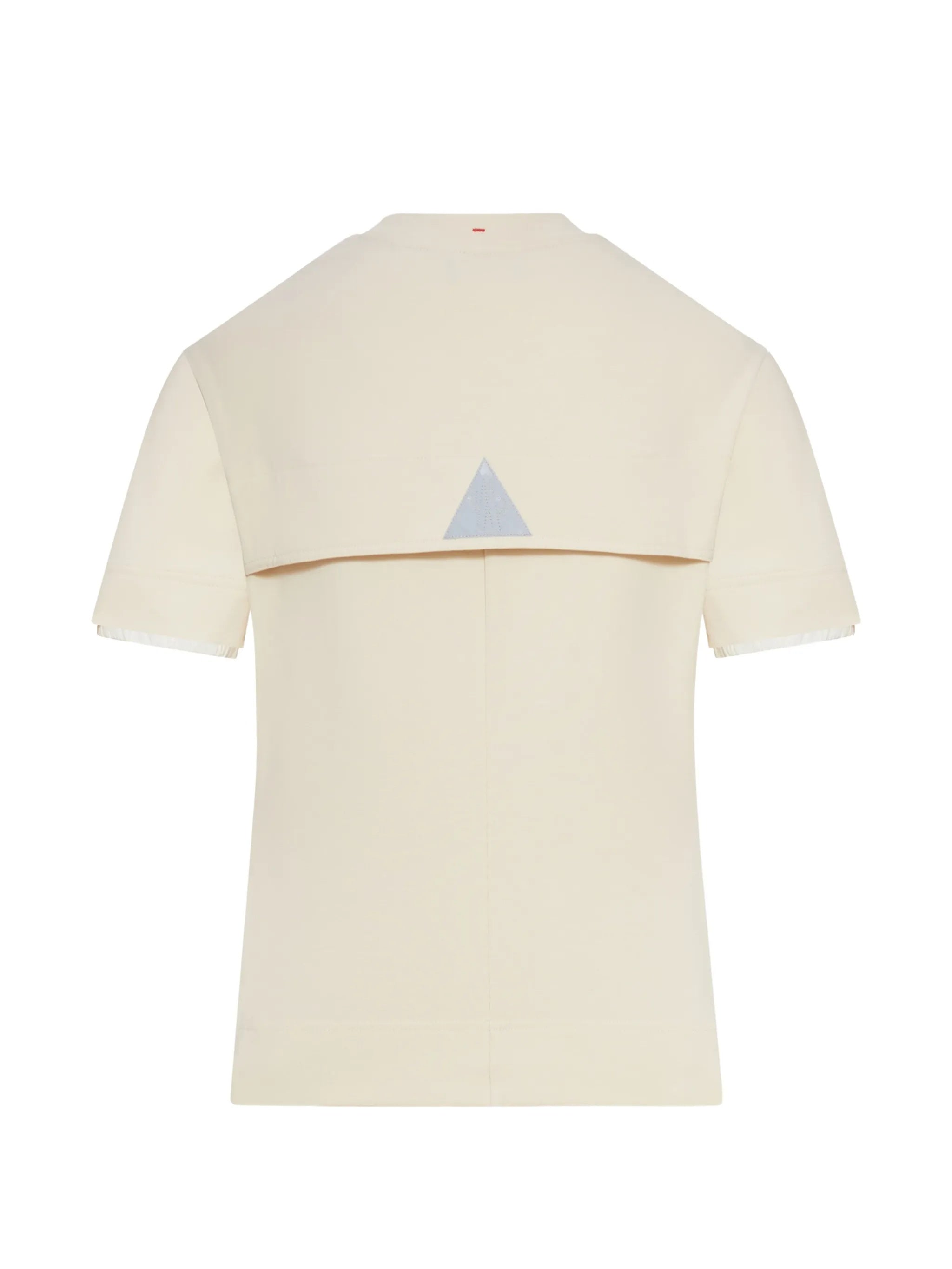 Neutral Minimalist Cotton Blend T-Shirt