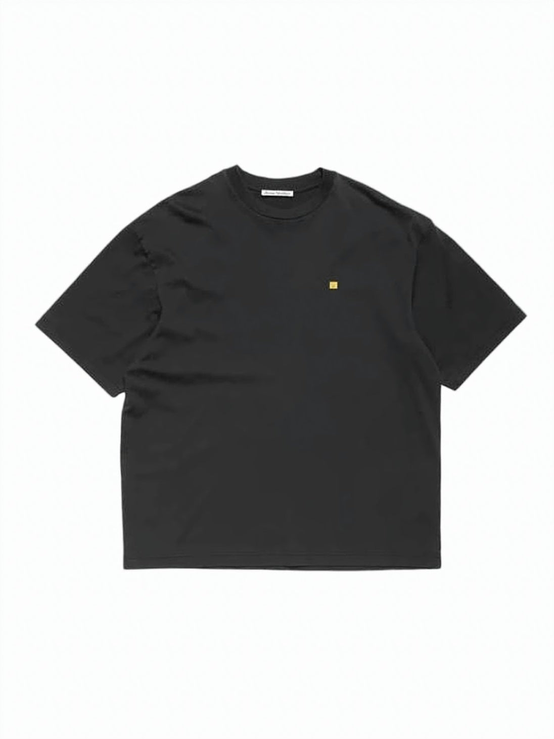 Boxy-Cut Cotton T-Shirt with Rectangular Patch Detail
