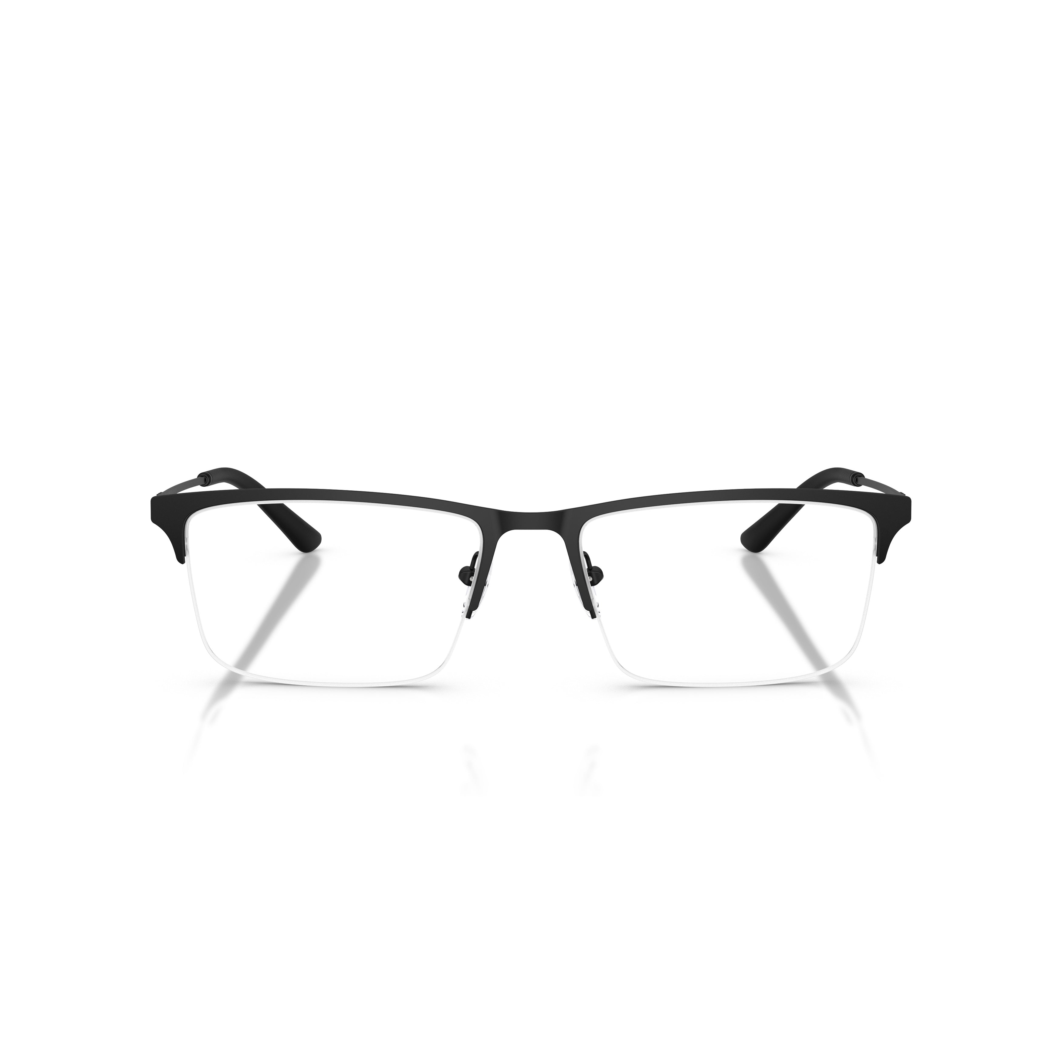 0ea1177 Semi-Rimless Black Metal Frame Eyeglasses