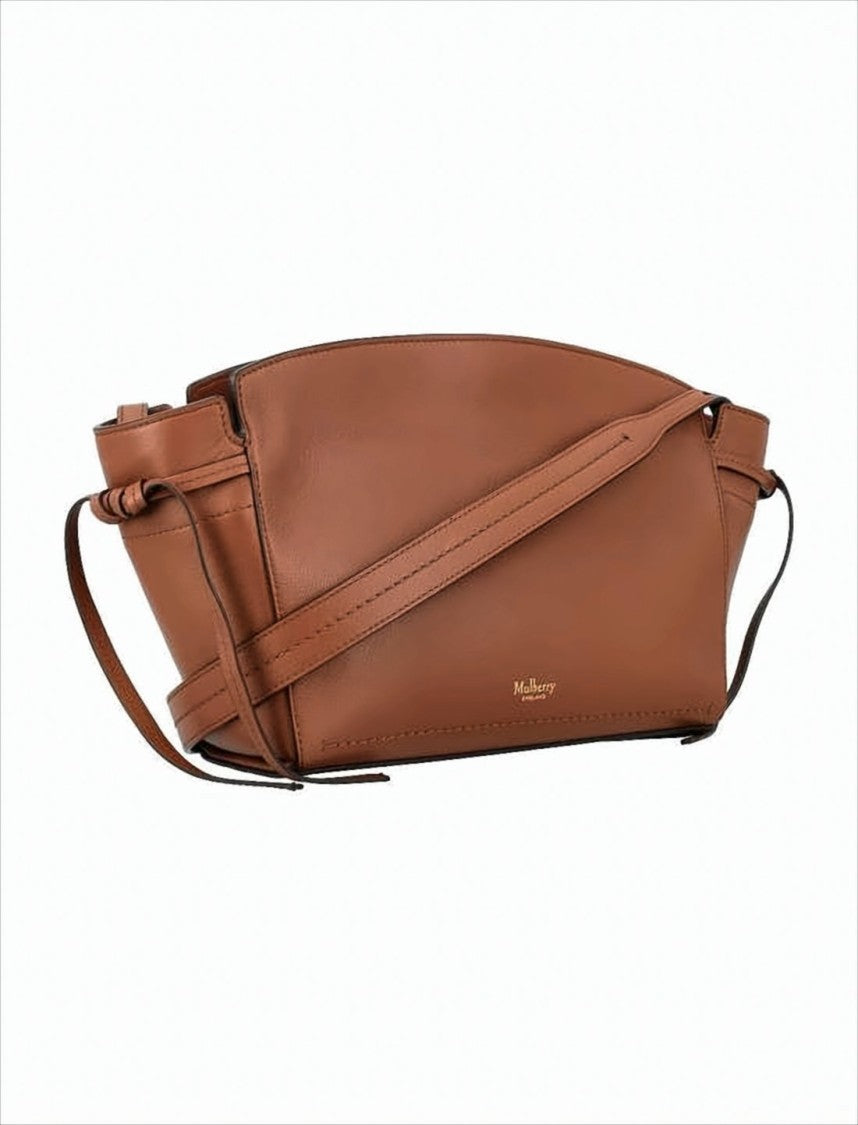 Structured Calf Leather Crossbody Bag with Adjustable Strap