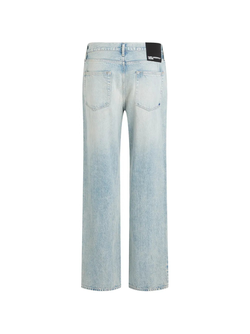 Light Blue Straight-Leg Jeans with Classic Five-Pocket Styling