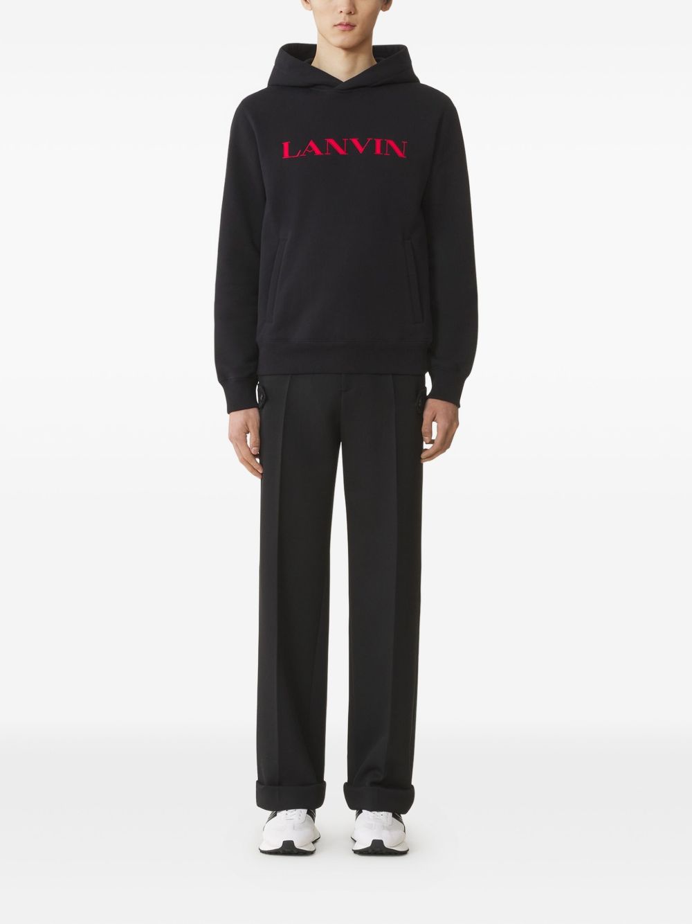 Relaxed Fit Black Hoodie