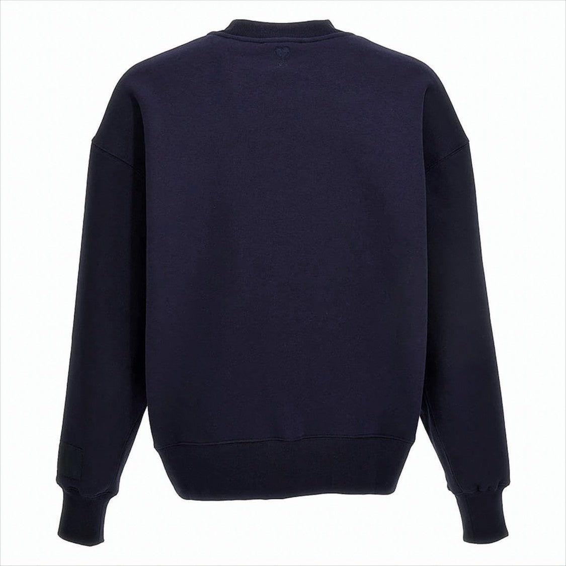 Crew Neck Sweatshirt with Satin Patch Logo