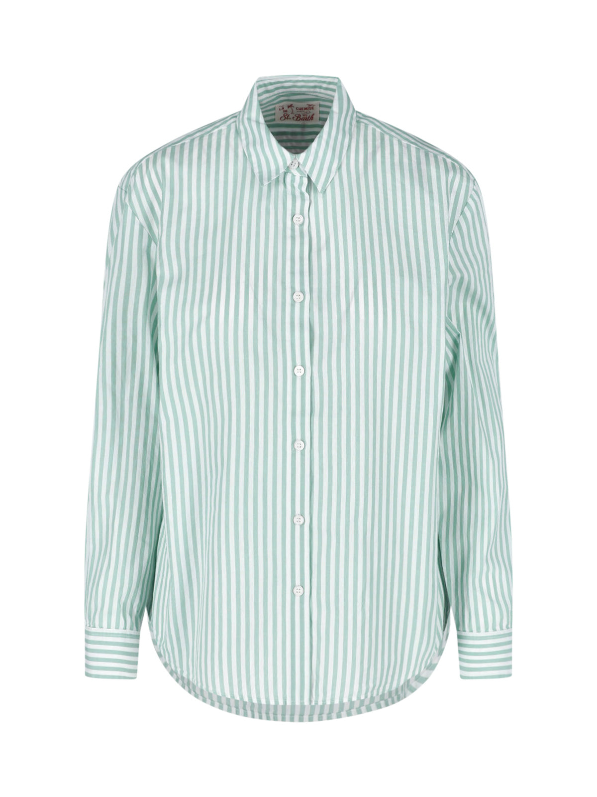 Vertical Stripe Button-Up Shirt