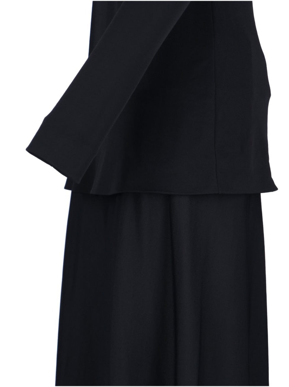 Black Layered Midi Dress