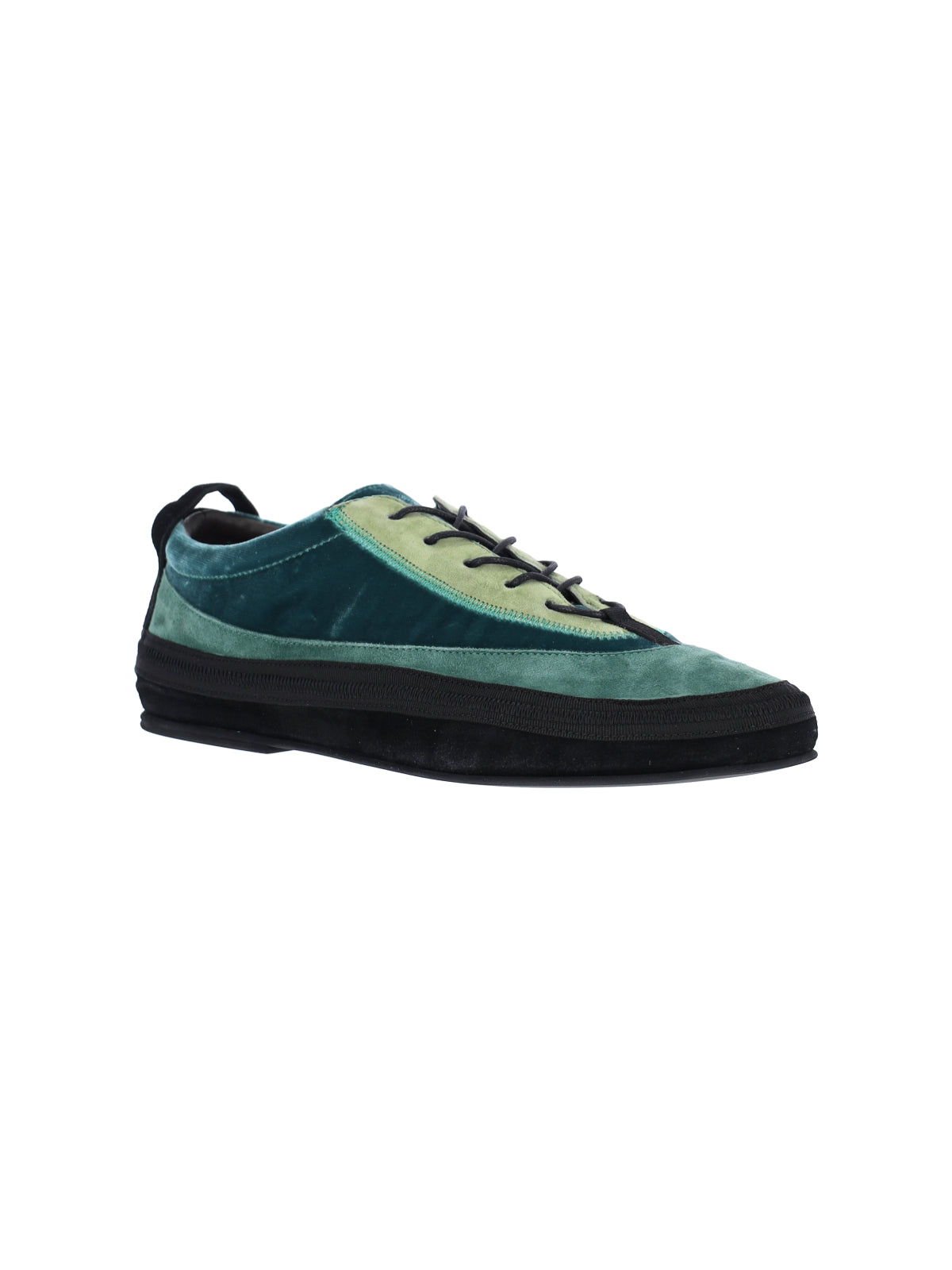Green Heitt Suede Low-Profile Sneakers