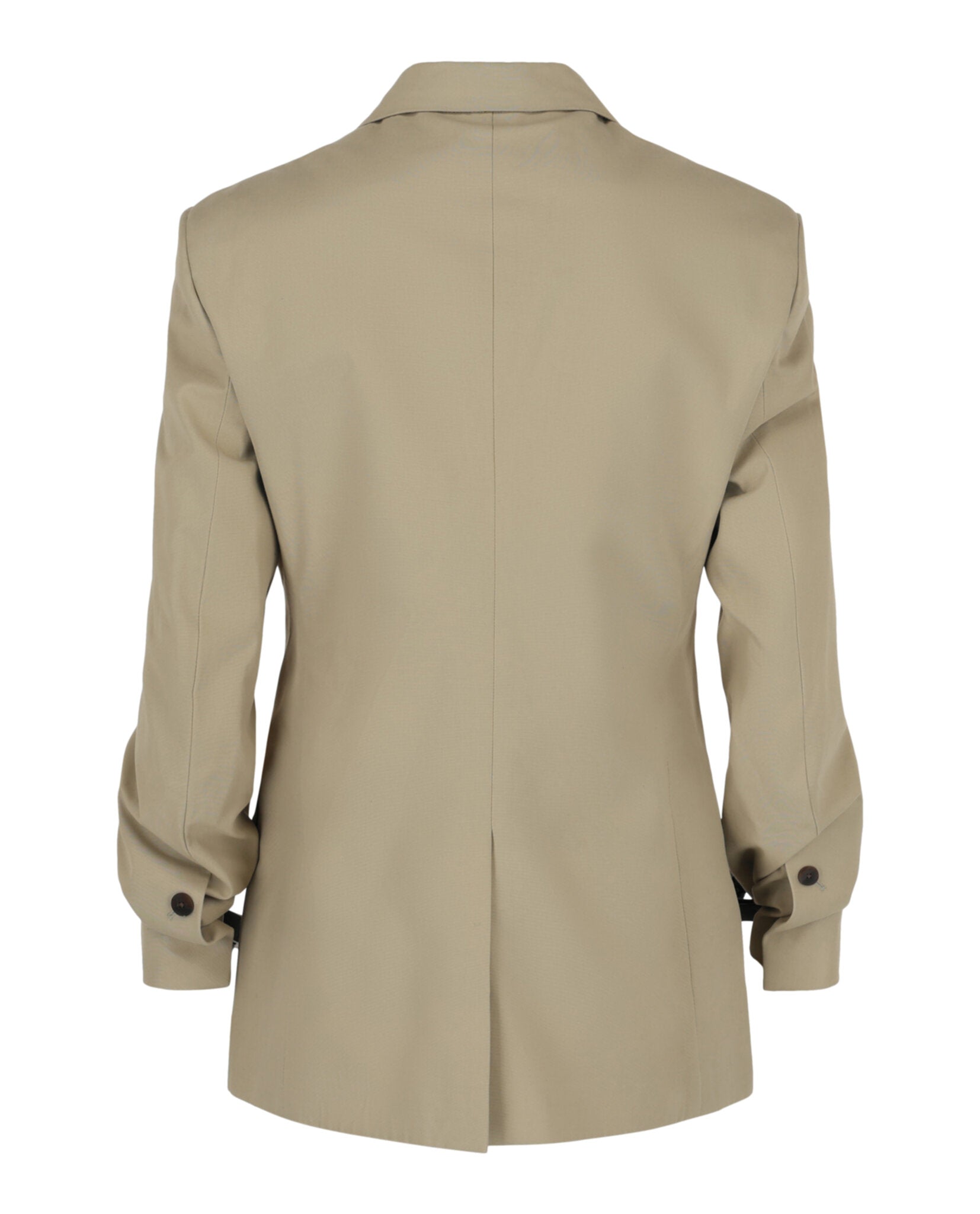 Single-Breasted Cotton Blazer With Notched Lapels