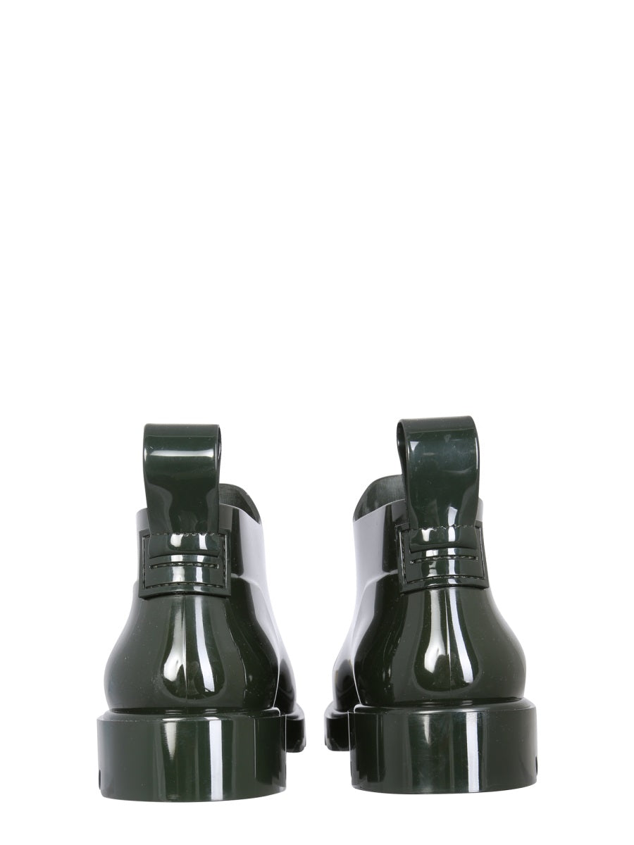 Chunky Rubber Boots with Flatform Sole