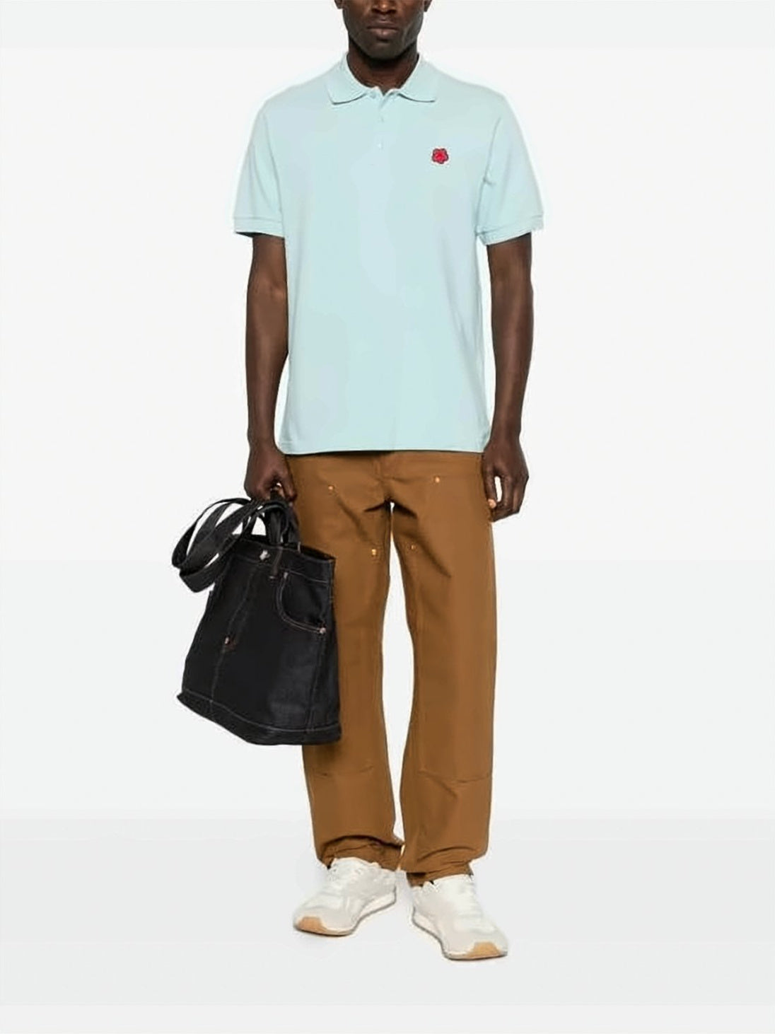 Textured Short-Sleeved Polo Shirt