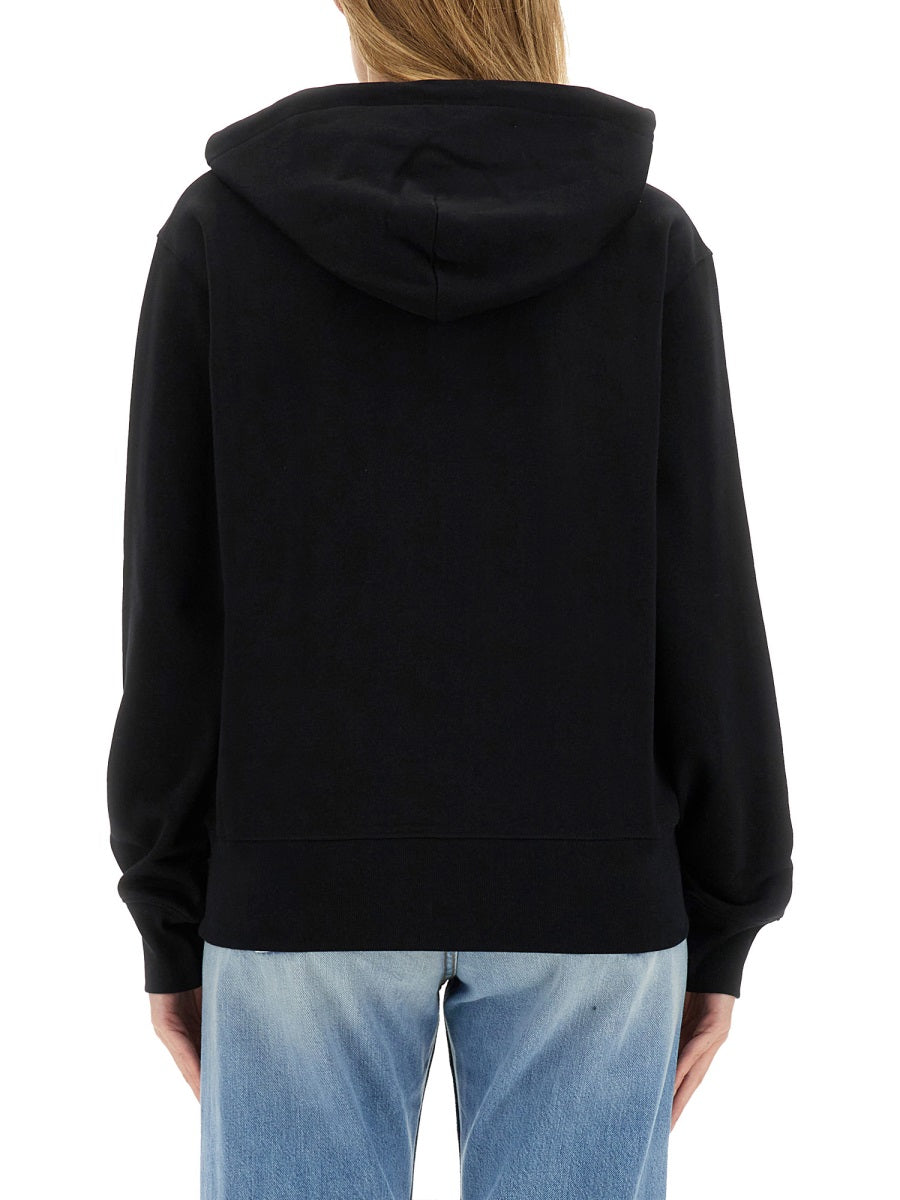 Relaxed Fit Sweatshirt With Hood And Face Patch Detail