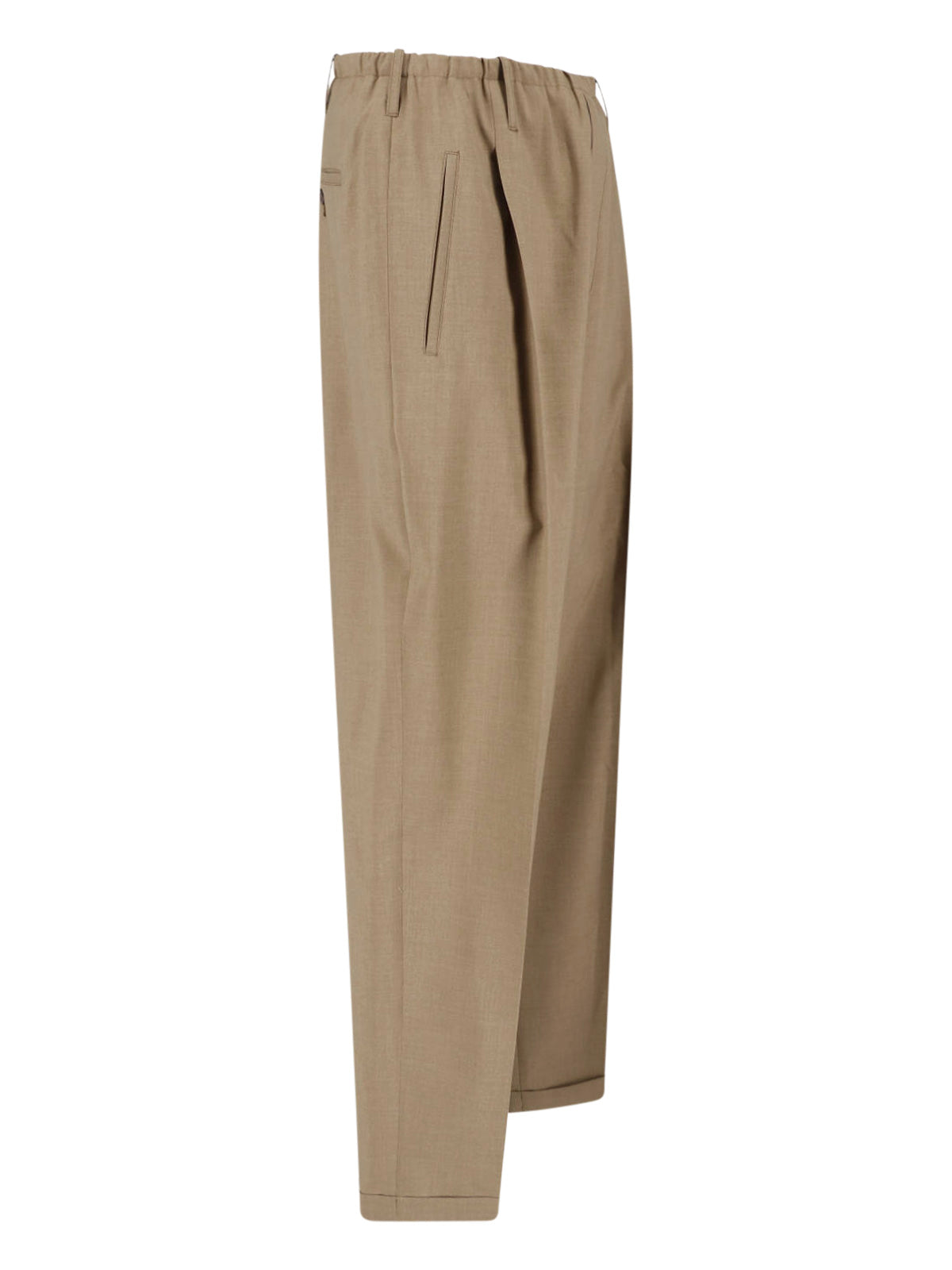 Brown People’s Relaxed Fit Pleated Trousers