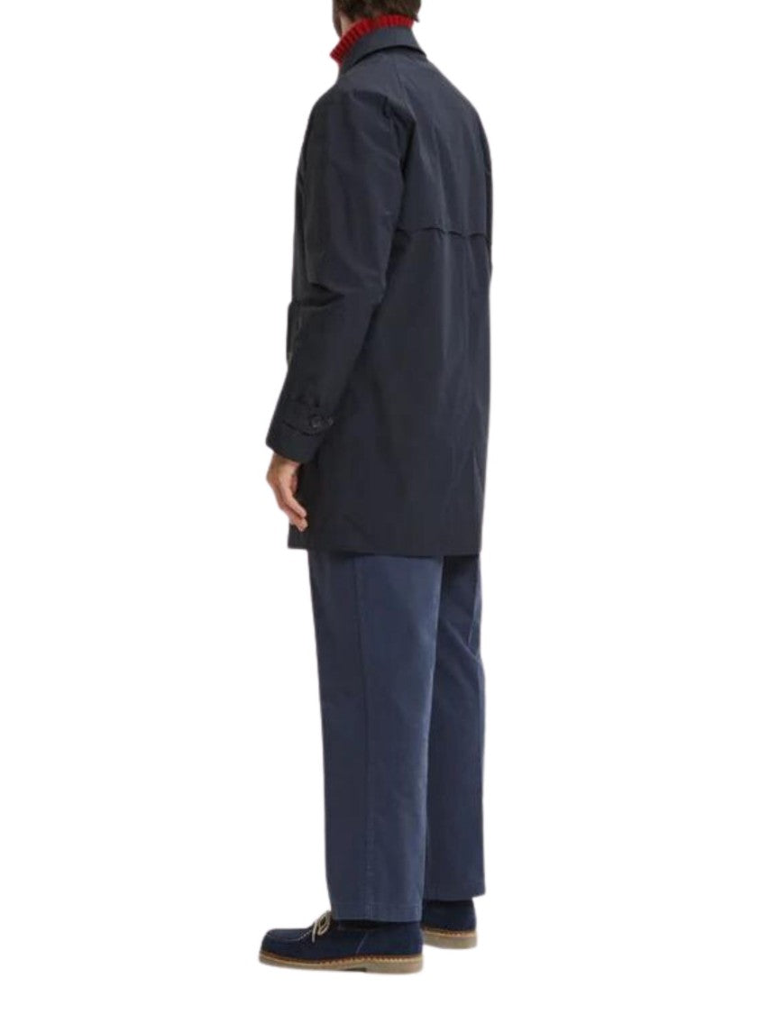 Blue Shirt-Style Collar Jacket