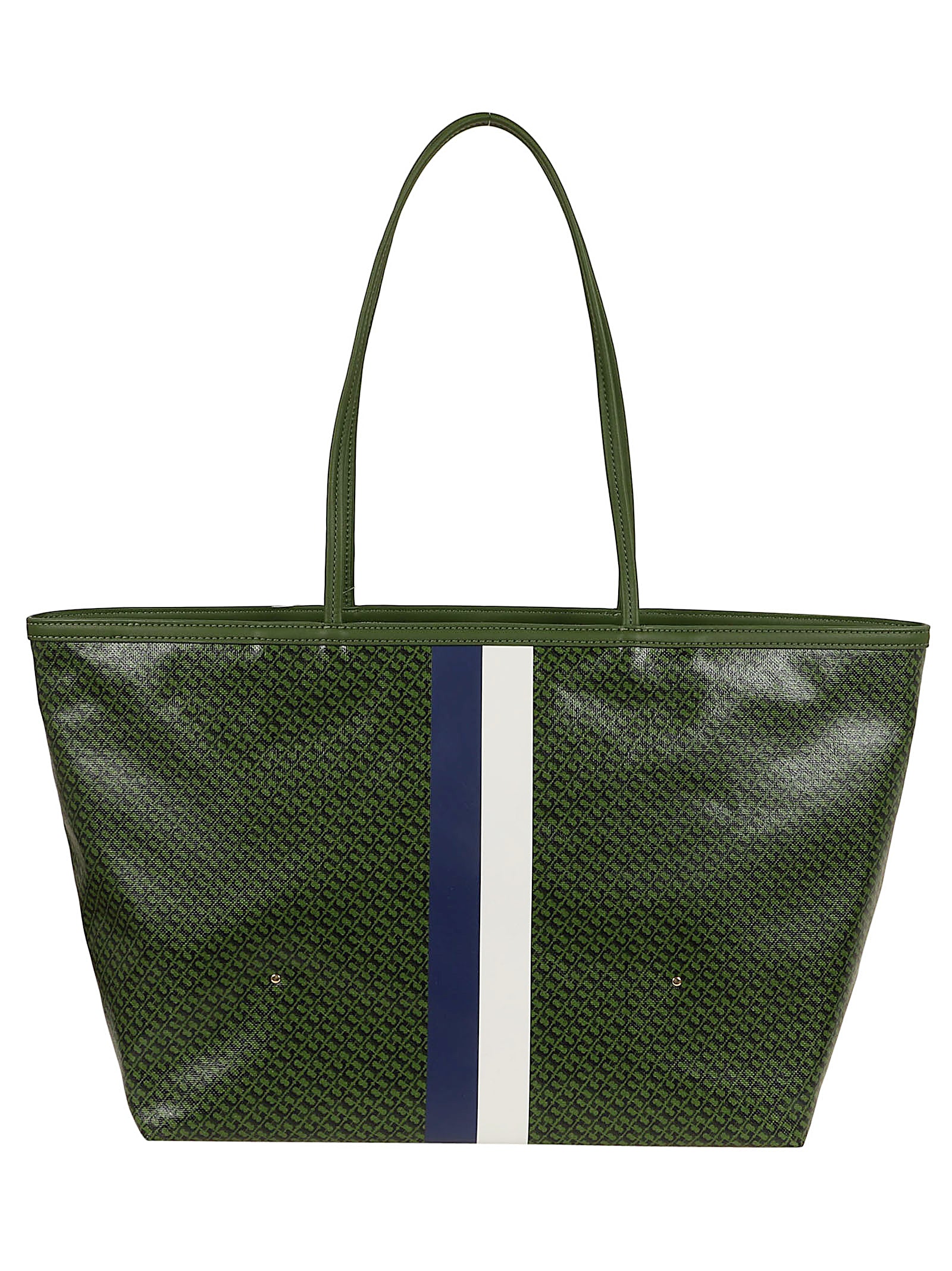 Structured Tote Bag with Race Car Stripes