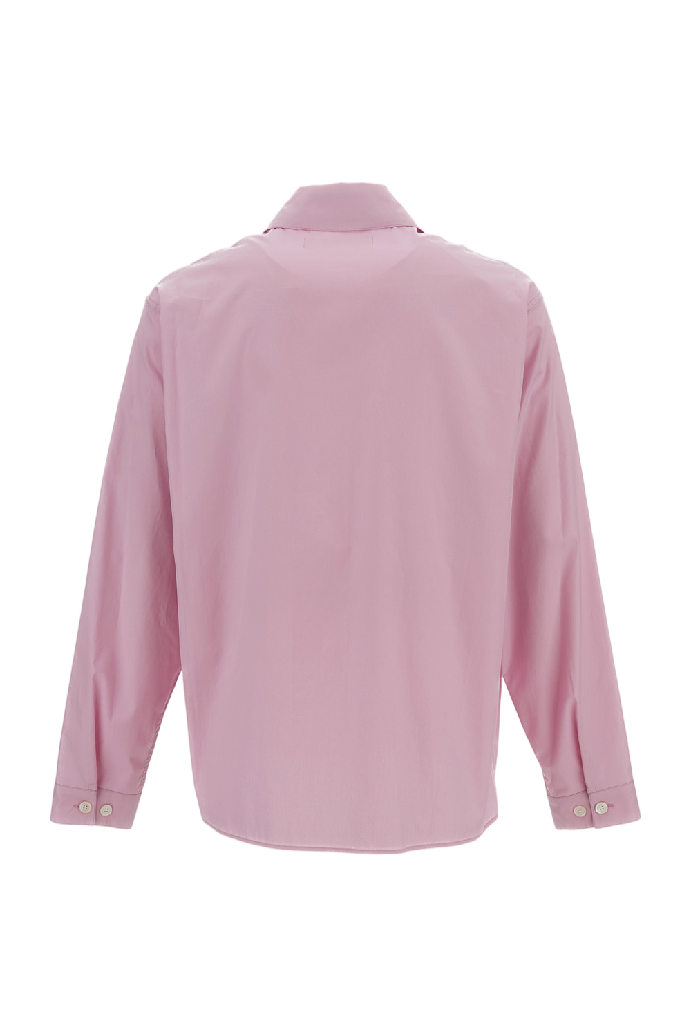 Boxy Fit Cotton Poplin Shirt With Double-Slider Zip Closure