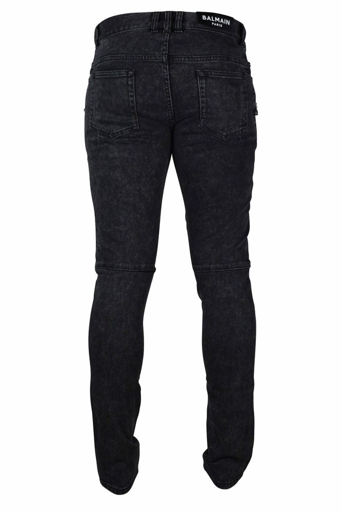 Black Washed Denim Skinny Jeans