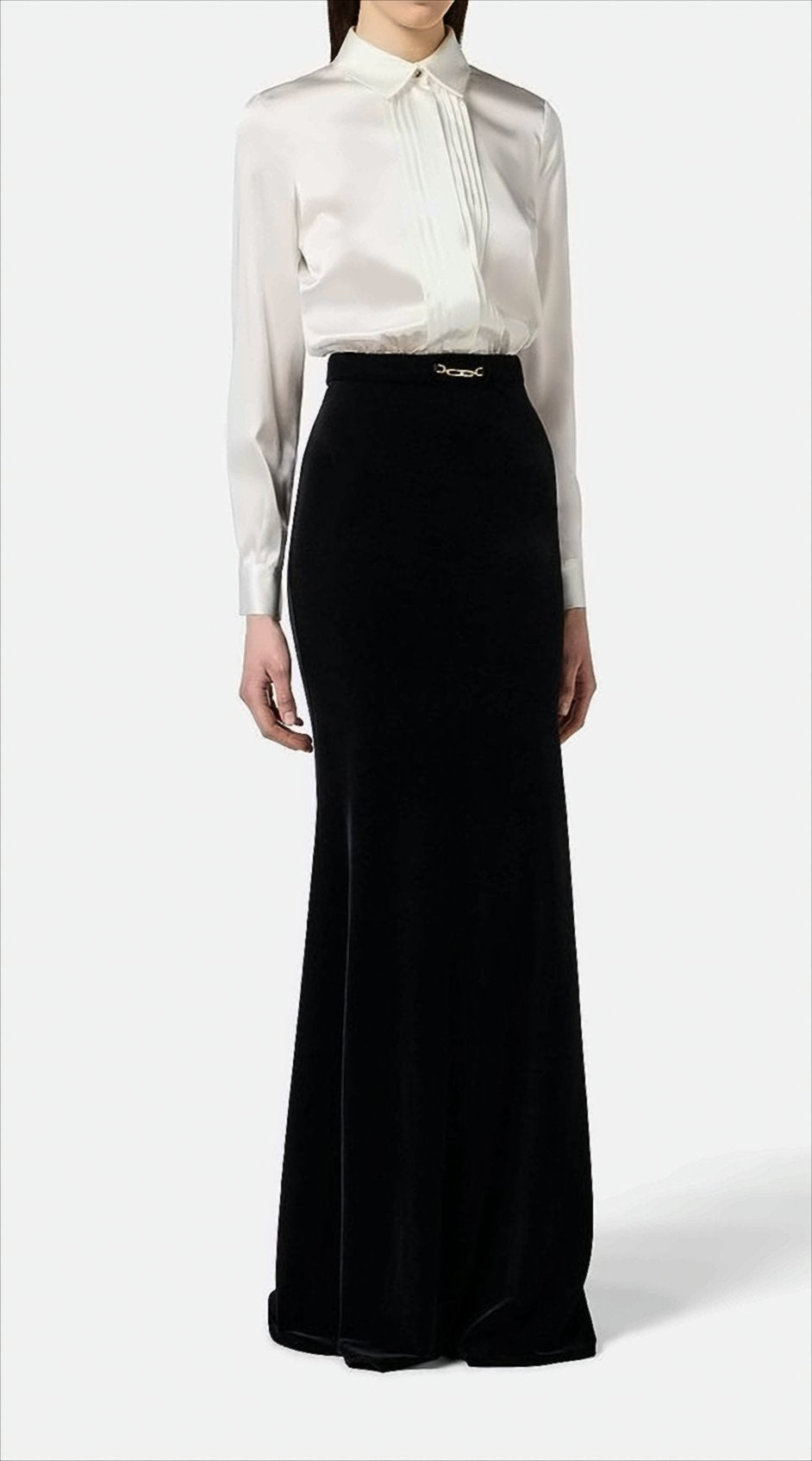Mermaid Line Velvet Skirt