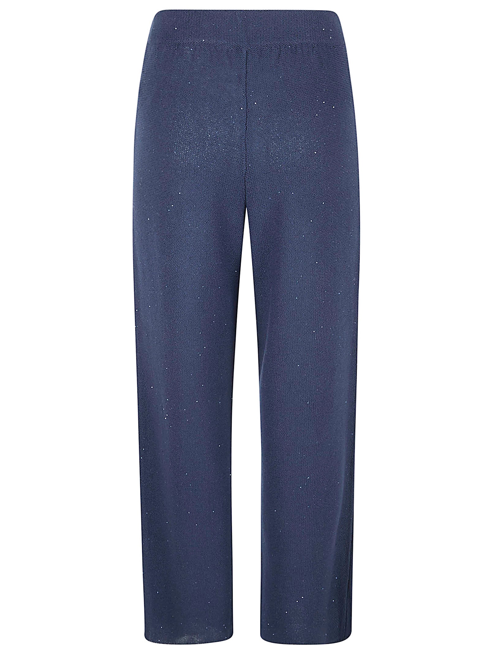 Cropped Wide-Leg Trousers with Subtle Shimmer