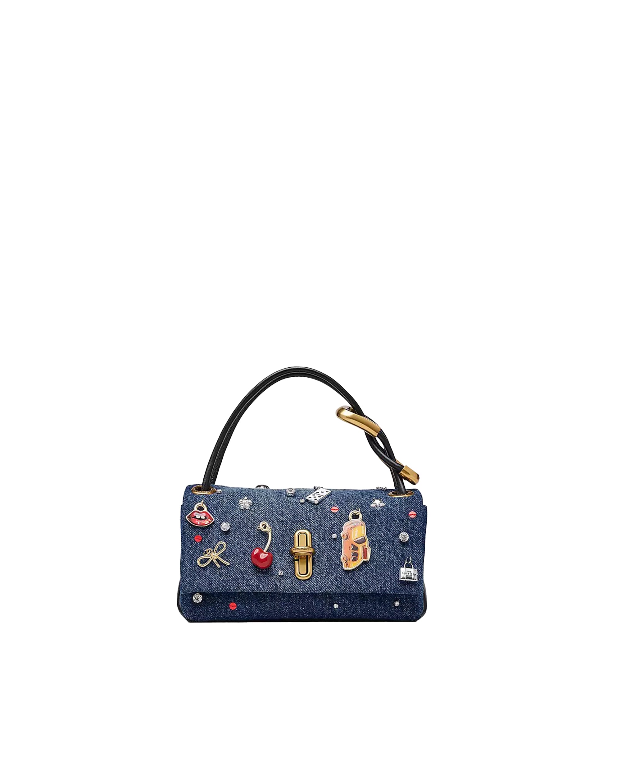 Handbag The Trinket Charm Denim Mini Dual Bag