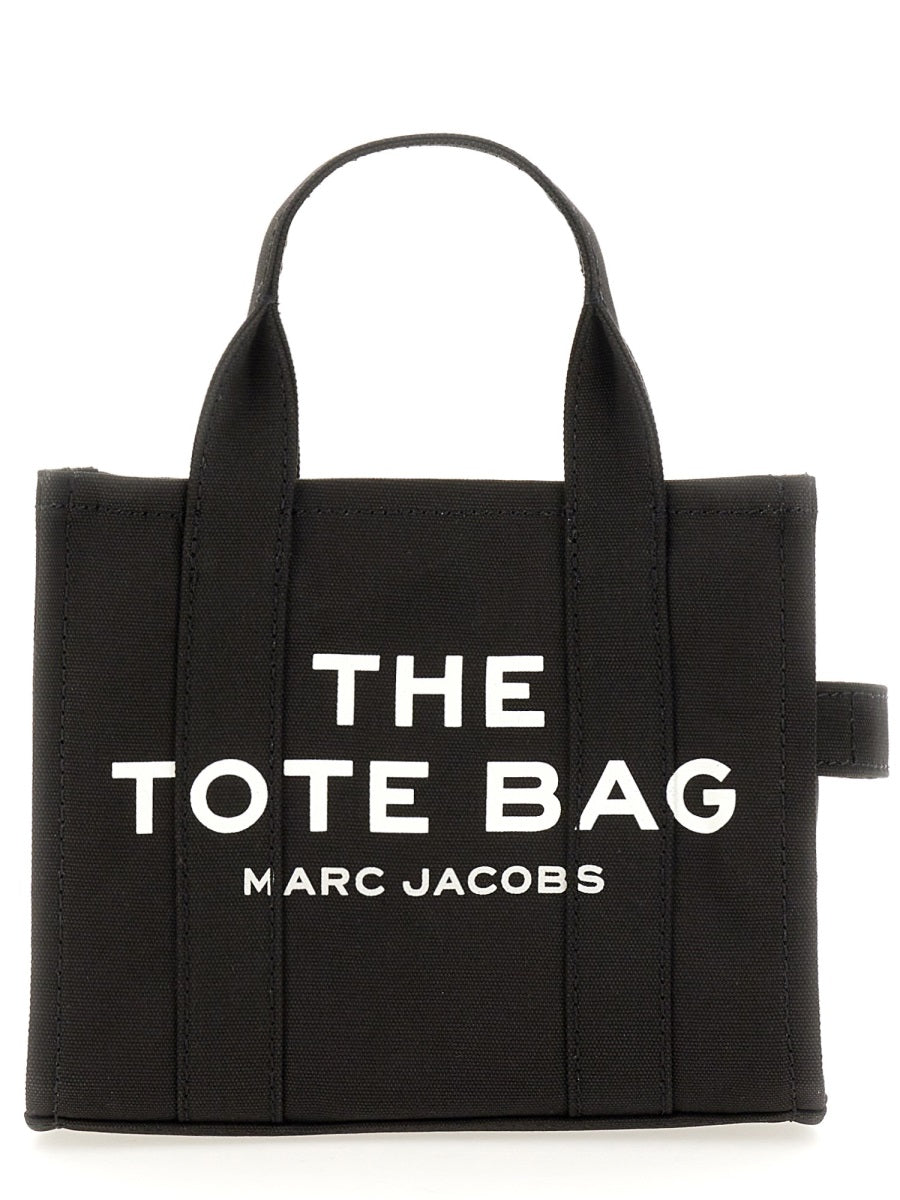 Black Cotton Canvas Small Logo Tote Bag