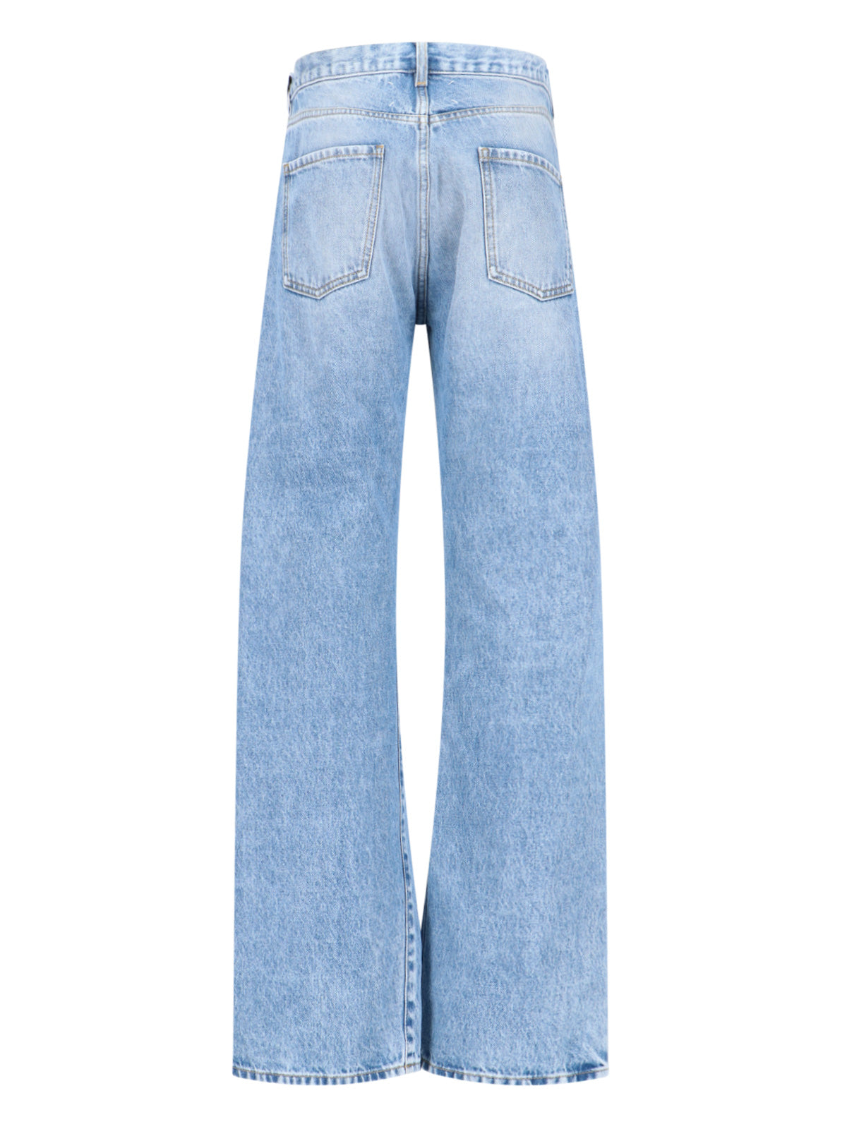 Blue Four Stitches Straight-Leg Denim Jeans