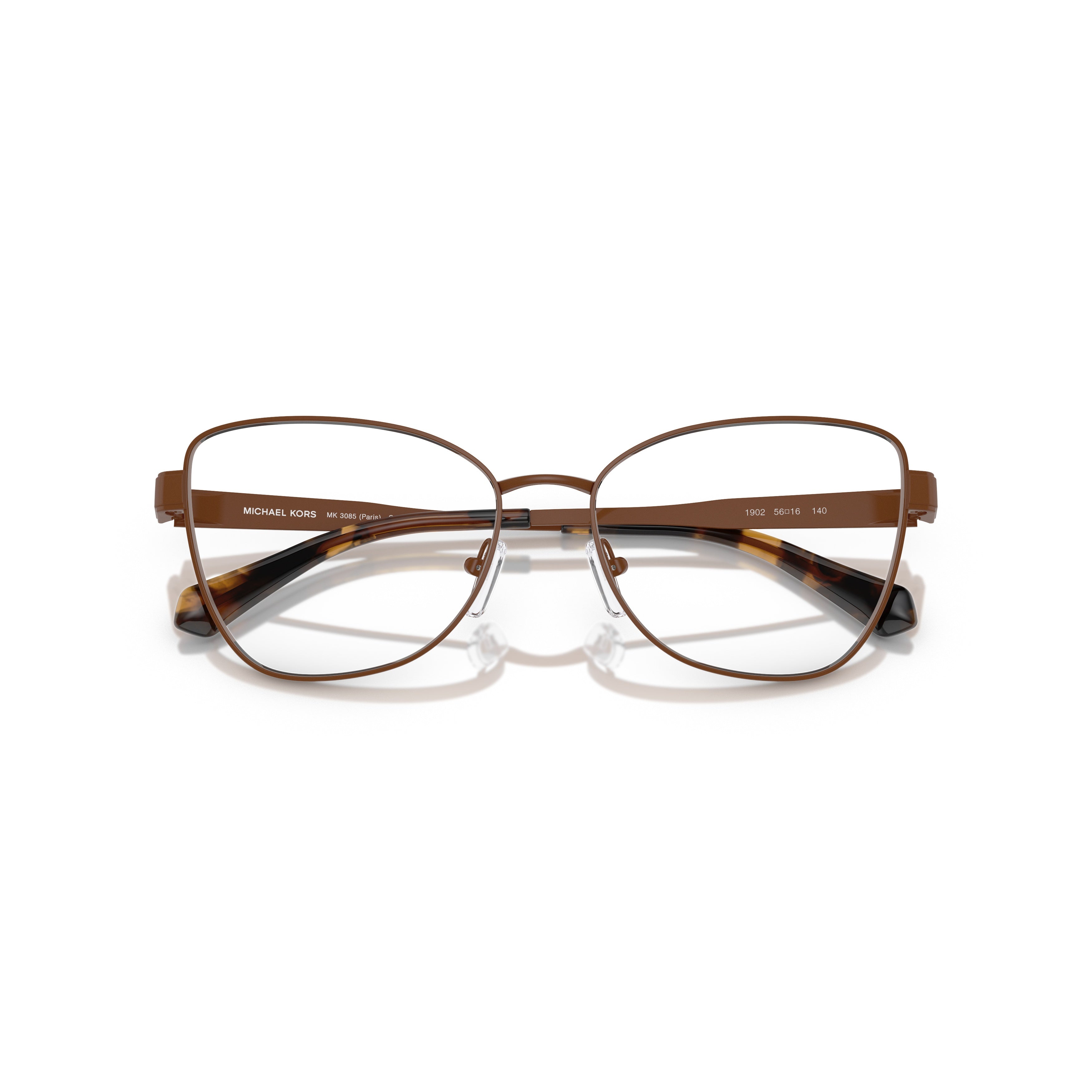 0mk3085 Sleek Tortoiseshell-Patterned Metal Frame Eyeglasses