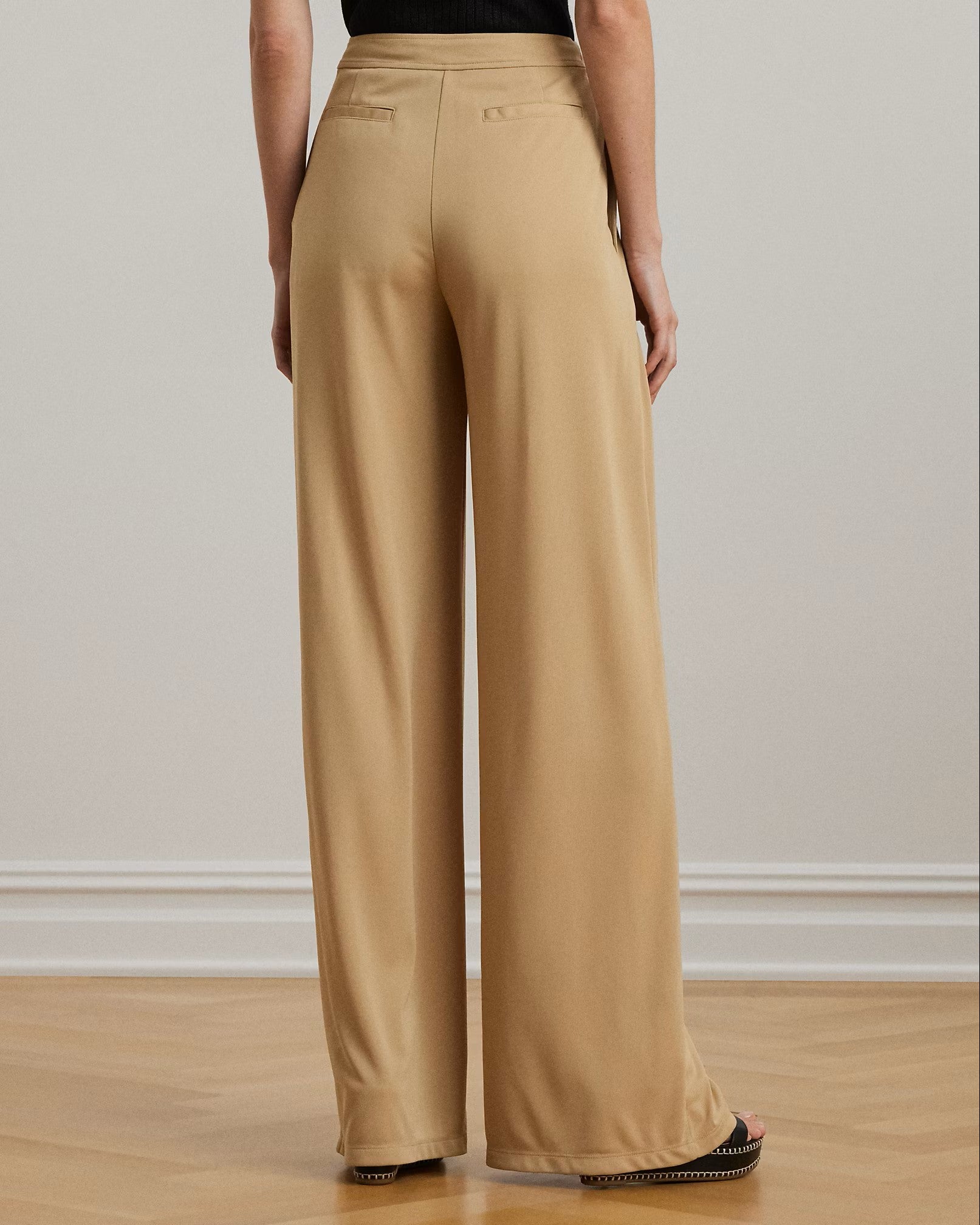 Chabrell Full-Length Pleated Matte Jersey Pants
