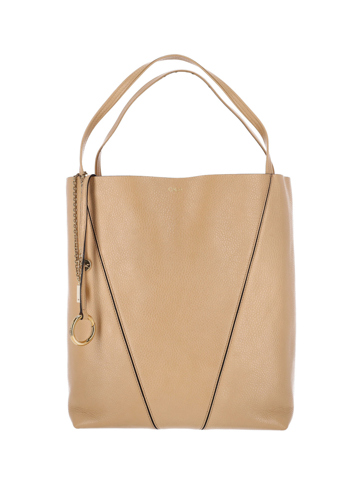 "Spin" Large Tote Bag – Beige