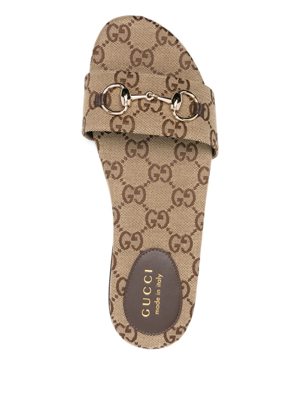 Beige Canvas Slide Sandal
