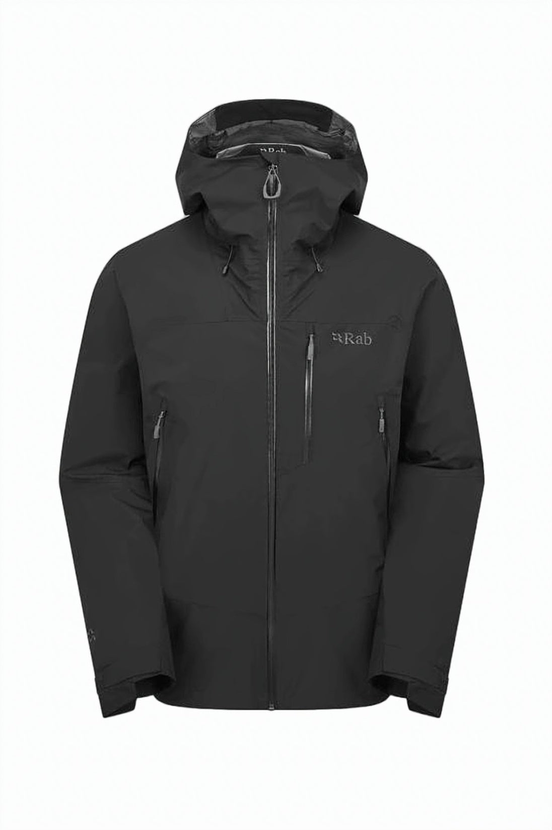 Minimalist Black Zip-Up Jacket with Hood
