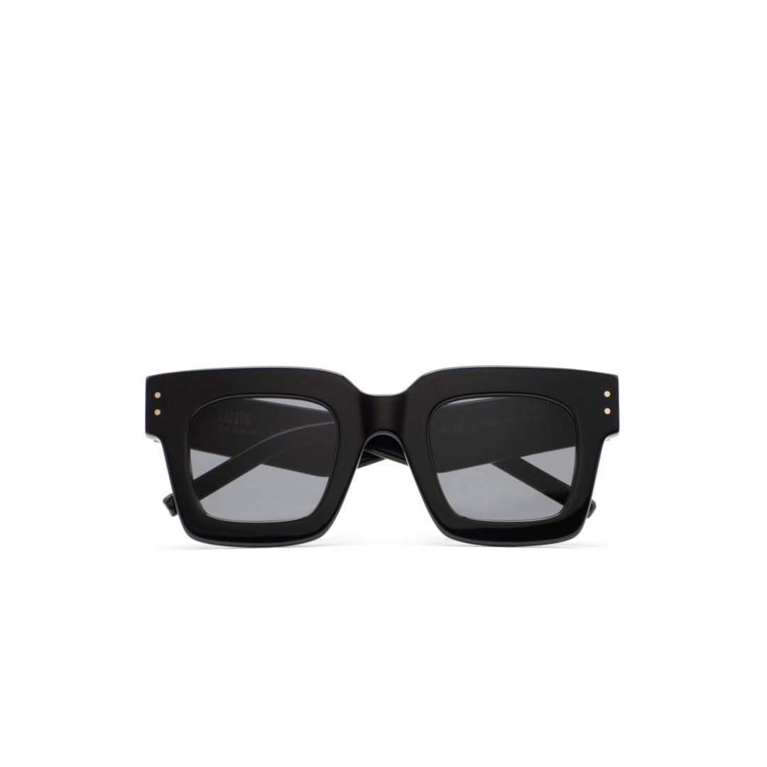Wren Bold Oversized Square Sunglasses with Metallic Accents