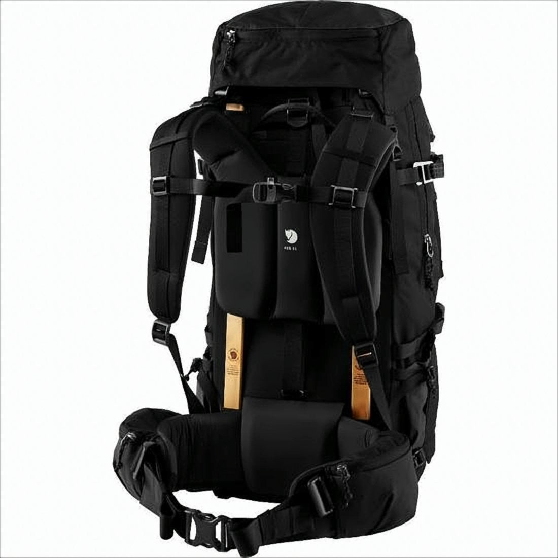 Large Structured Black Backpack with Adjustable Straps