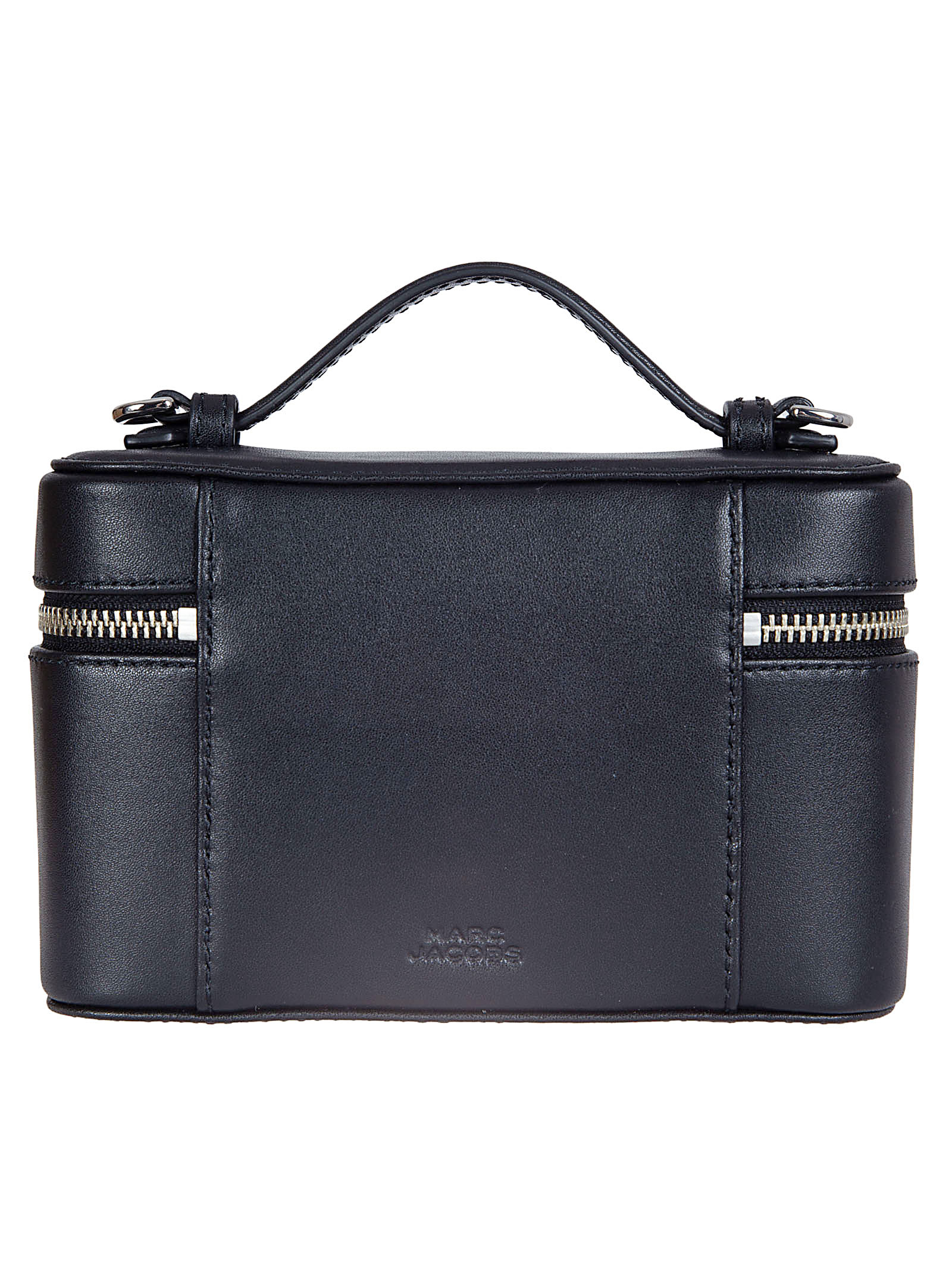 Structured Rectangular Black Leather Crossbody Bag