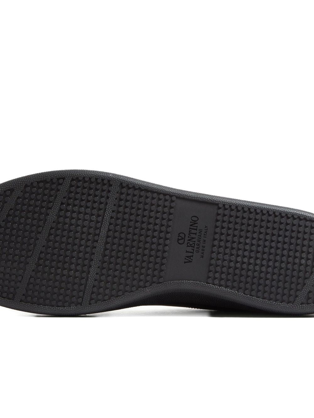 Black Leather Lace-Up Sneakers