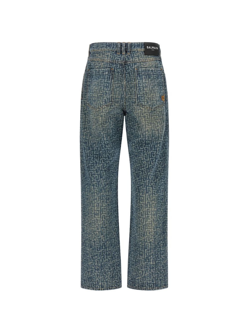 Monogram Print Denim Jeans