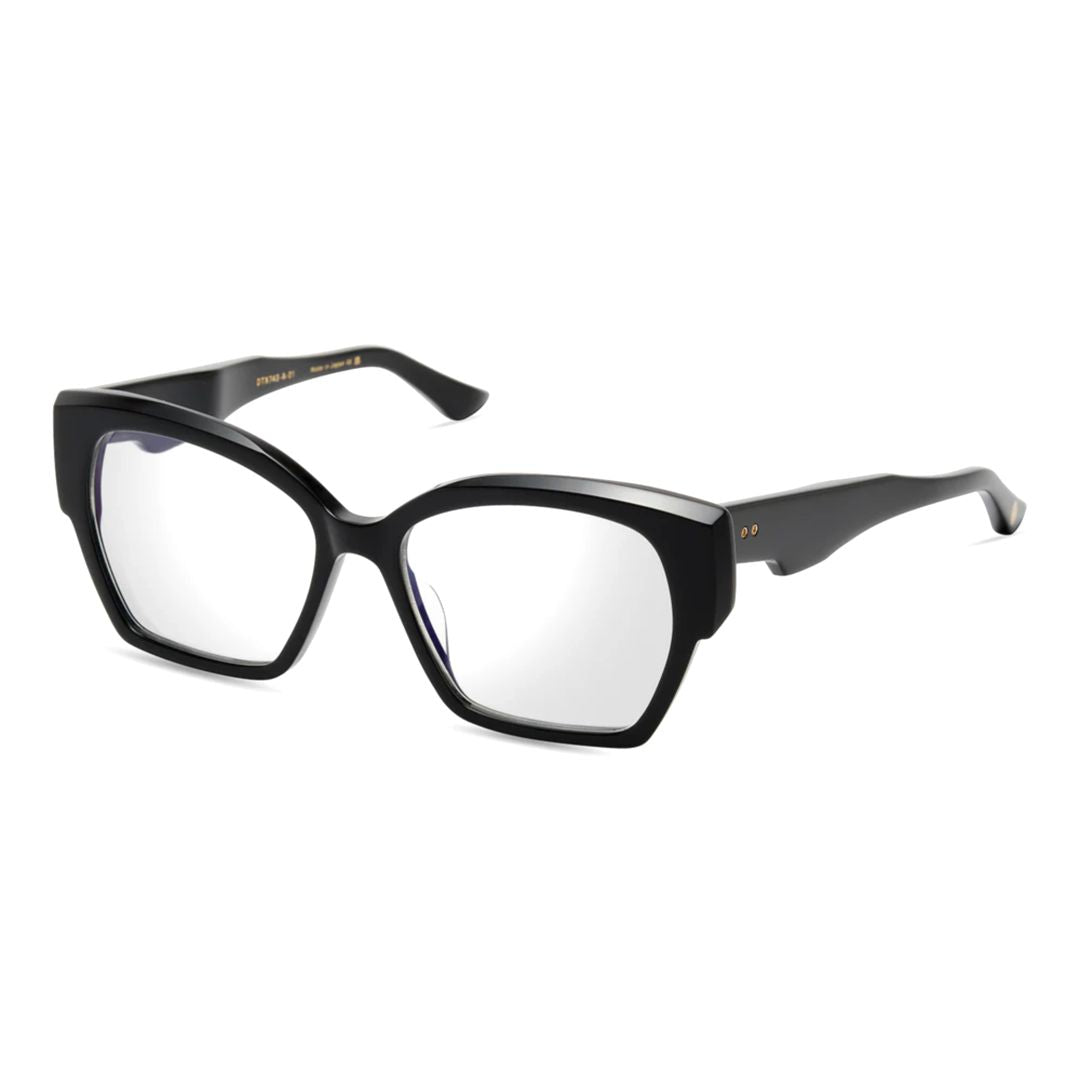 Ideala Oversized Square Frame Eyeglasses with Gold-tone Rivet Details