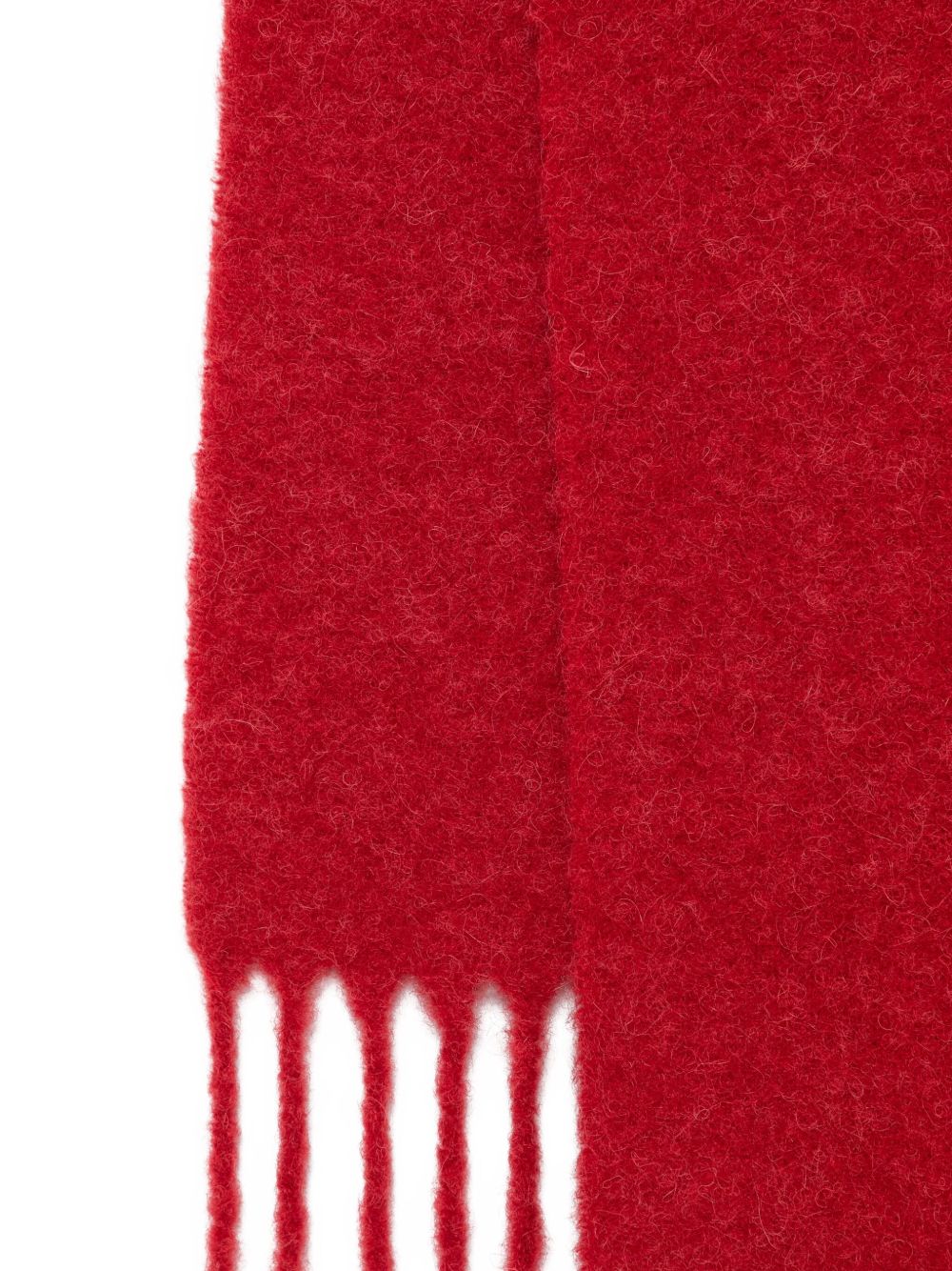 Rectangular Red Knitted Scarf