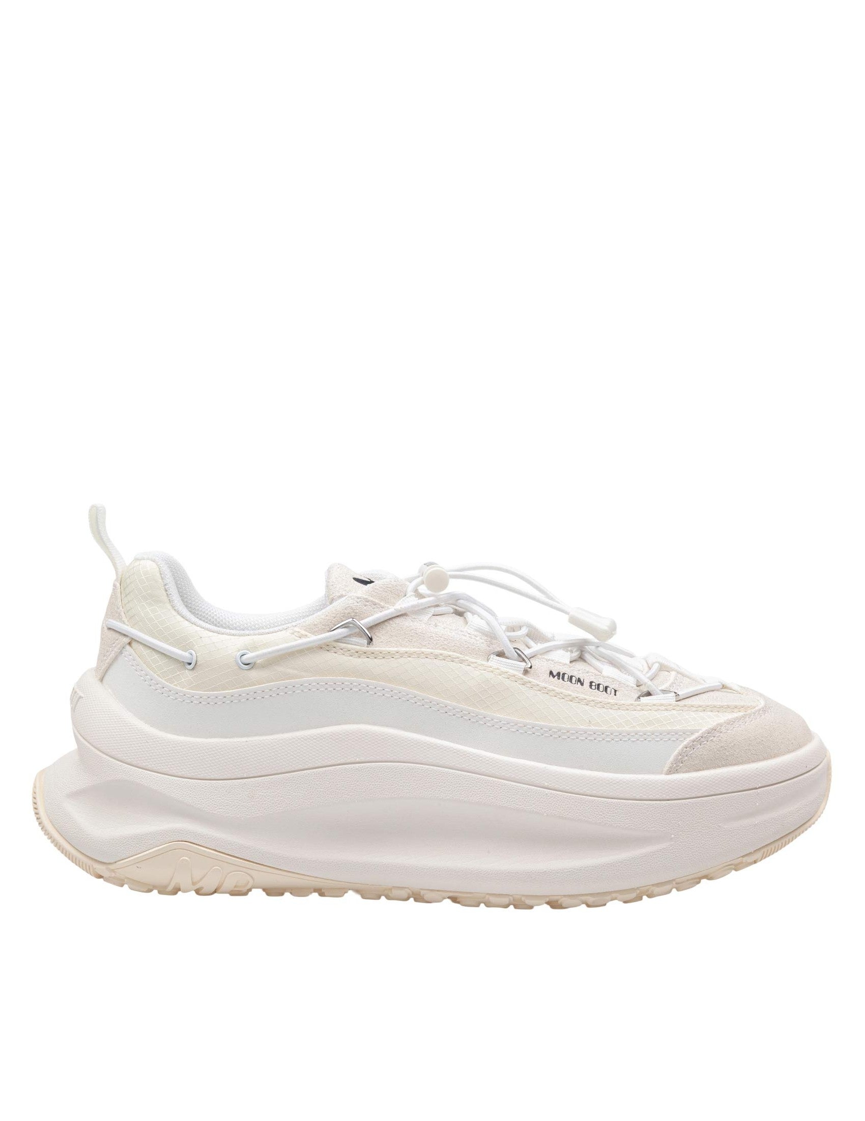 Sneakersy Moon247 ze skóry i tkaniny w kolorze białym