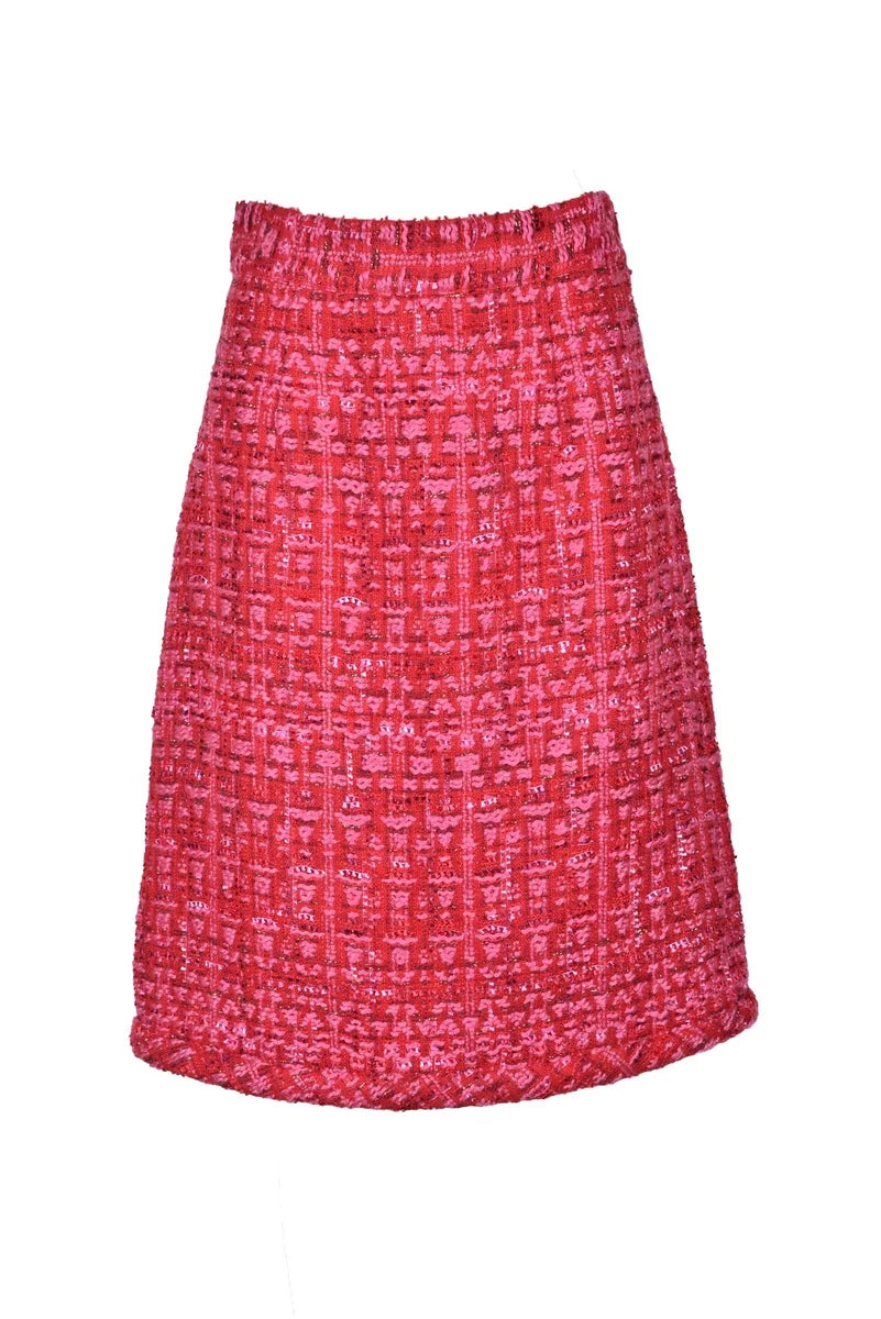 Bouclé Skirt - Fuchsia