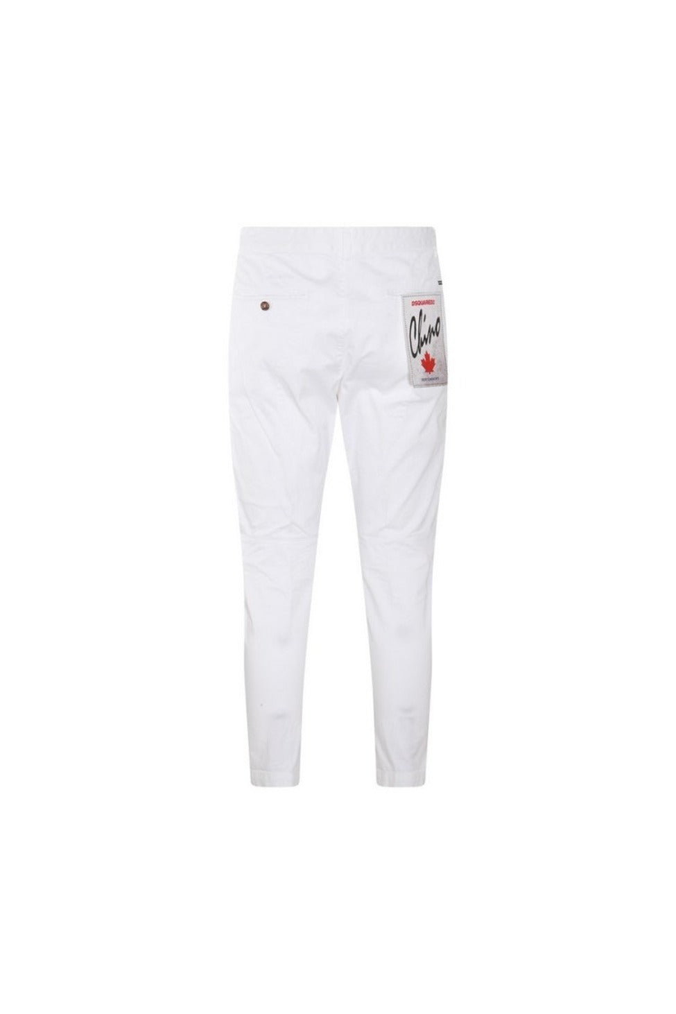 Tailored White Trousers Crafted From Cotton-Elastan Blend