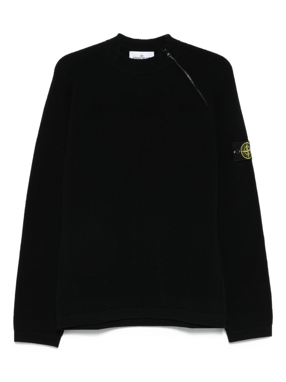 Textured Honeycomb Stitch Mock Neck Sweater