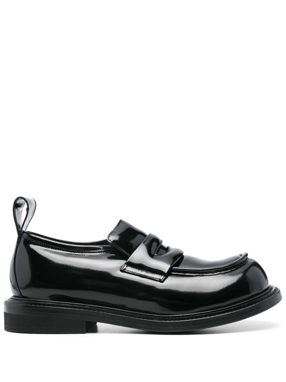 Glossy Black Flat Shoes