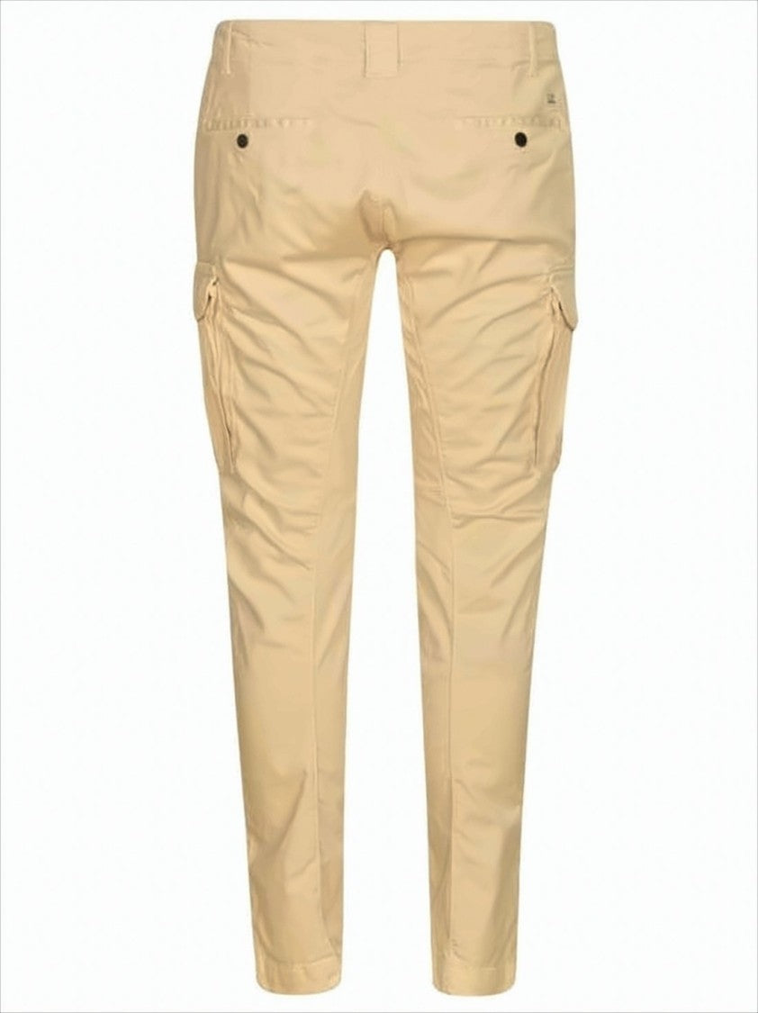 Tailored Mid-Rise Straight Pants With Cargo Pockets