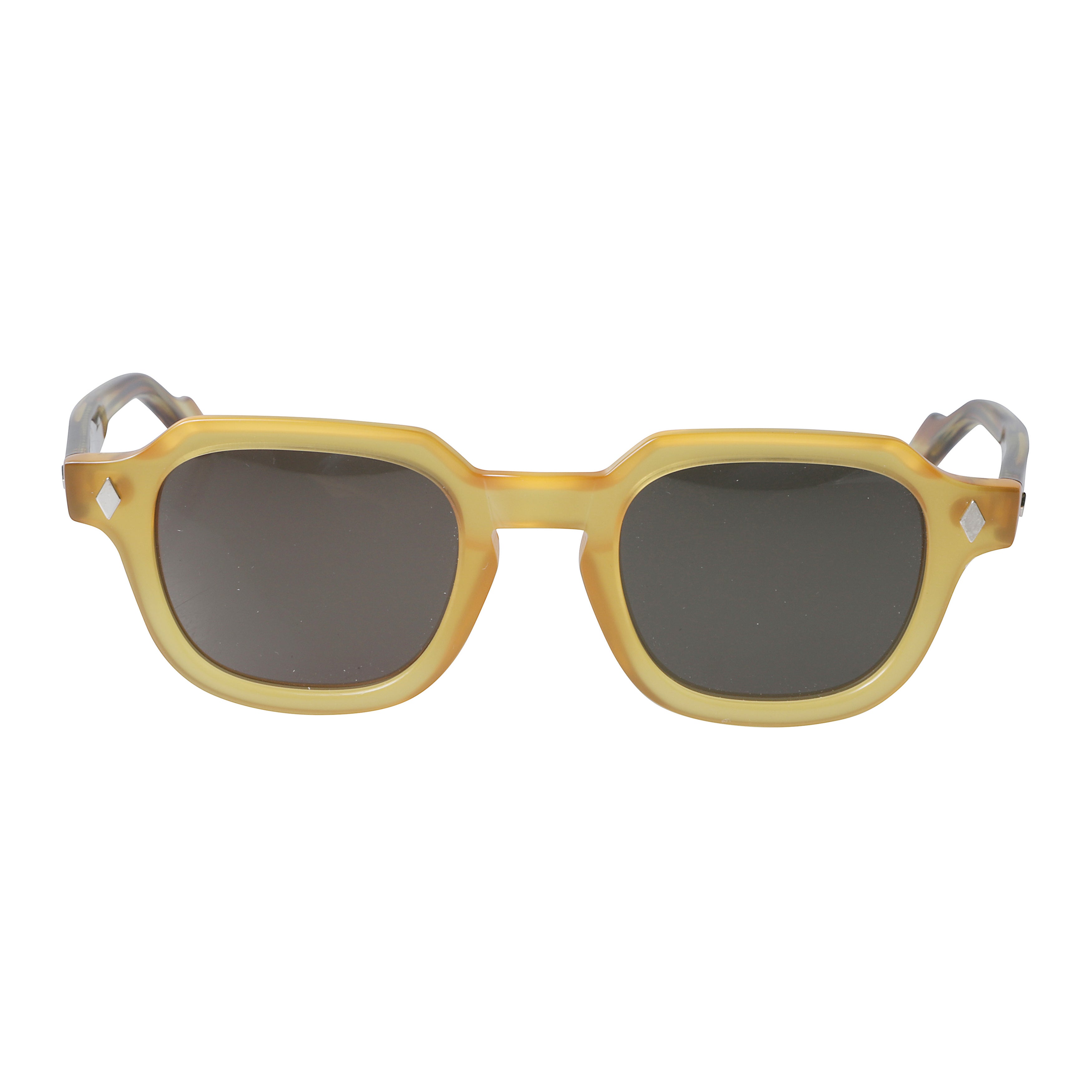 Turbot Bold Geometric Frame Sunglasses in Warm Amber Tortoiseshell