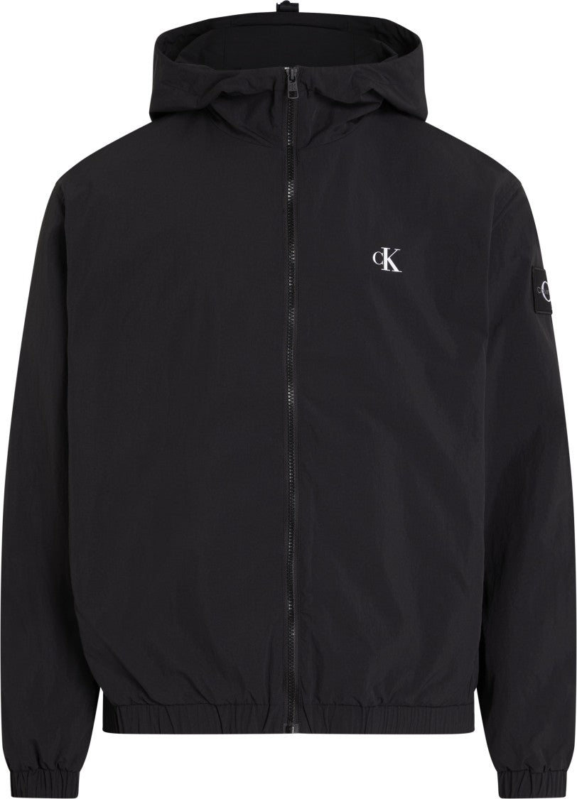 Soft Curled Nylon Jacket With Hood