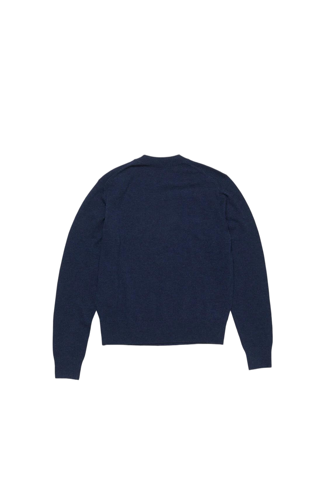 Soft Wool Blend Sweater With Ribbed Details And Logo Patch
