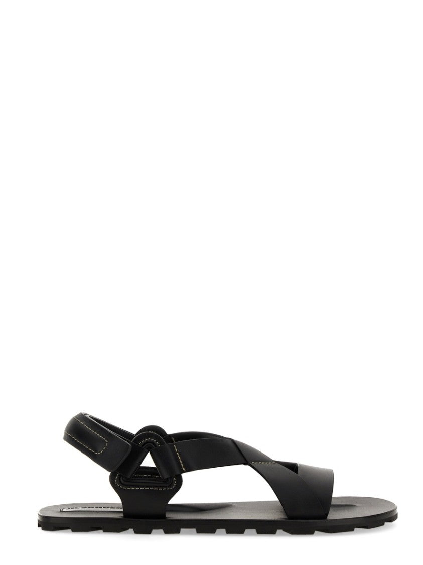 Crisscross Strap Sandal With Durable Rubber Sole