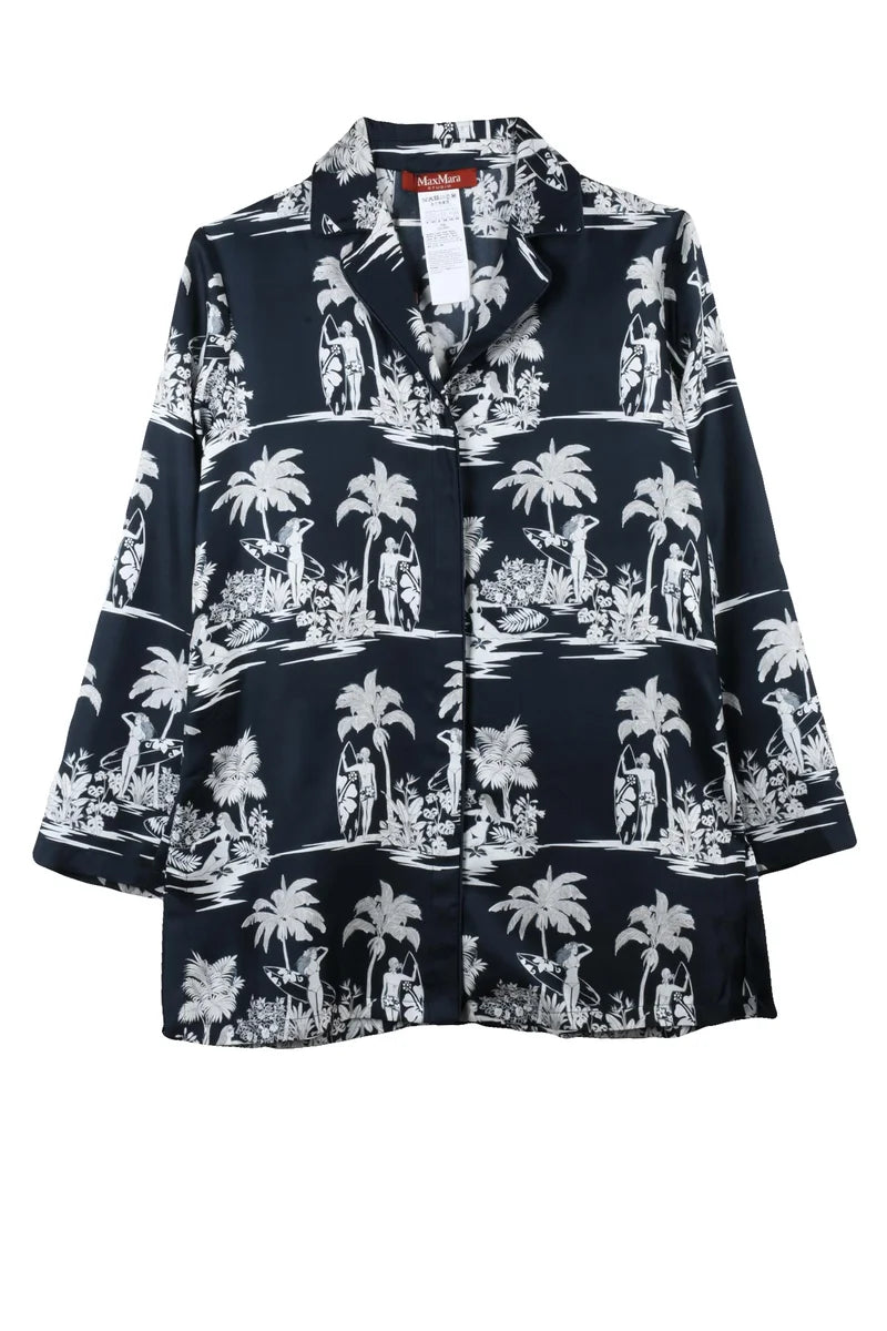 Dionigi Pajama Shirt - Black/White