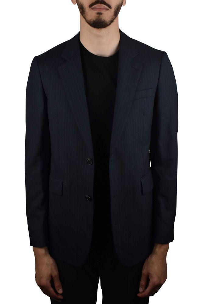 Navy Blue Pinstripe Suit Jacket