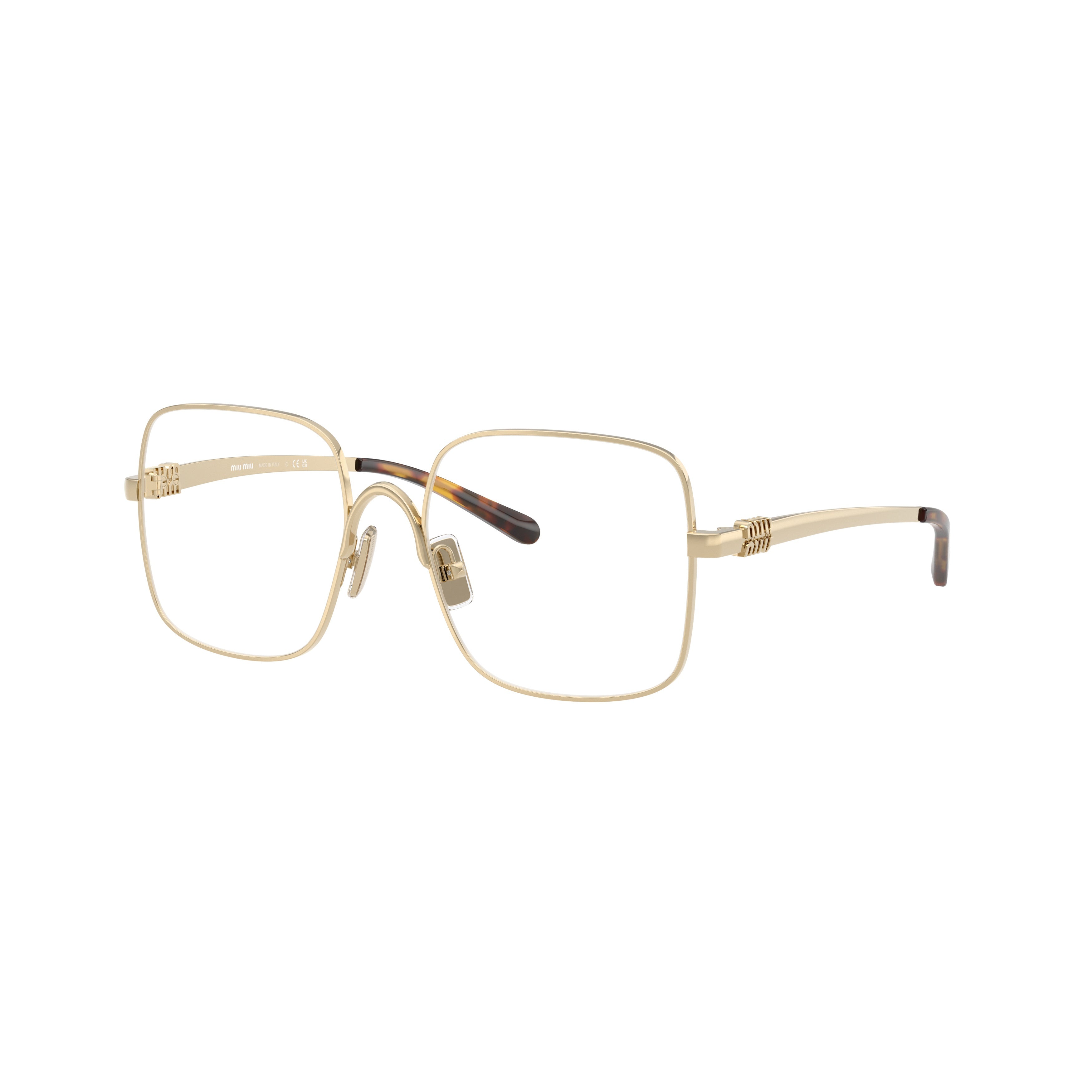 0mu 51yv Square-Frame Gold Metal Sunglasses