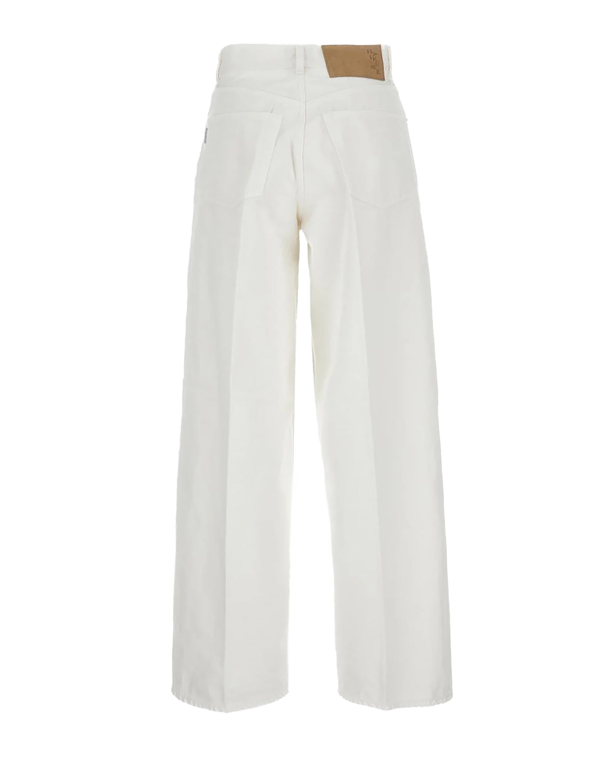 Boyfriend Fit Off-White Jeans with Soft Waistband
